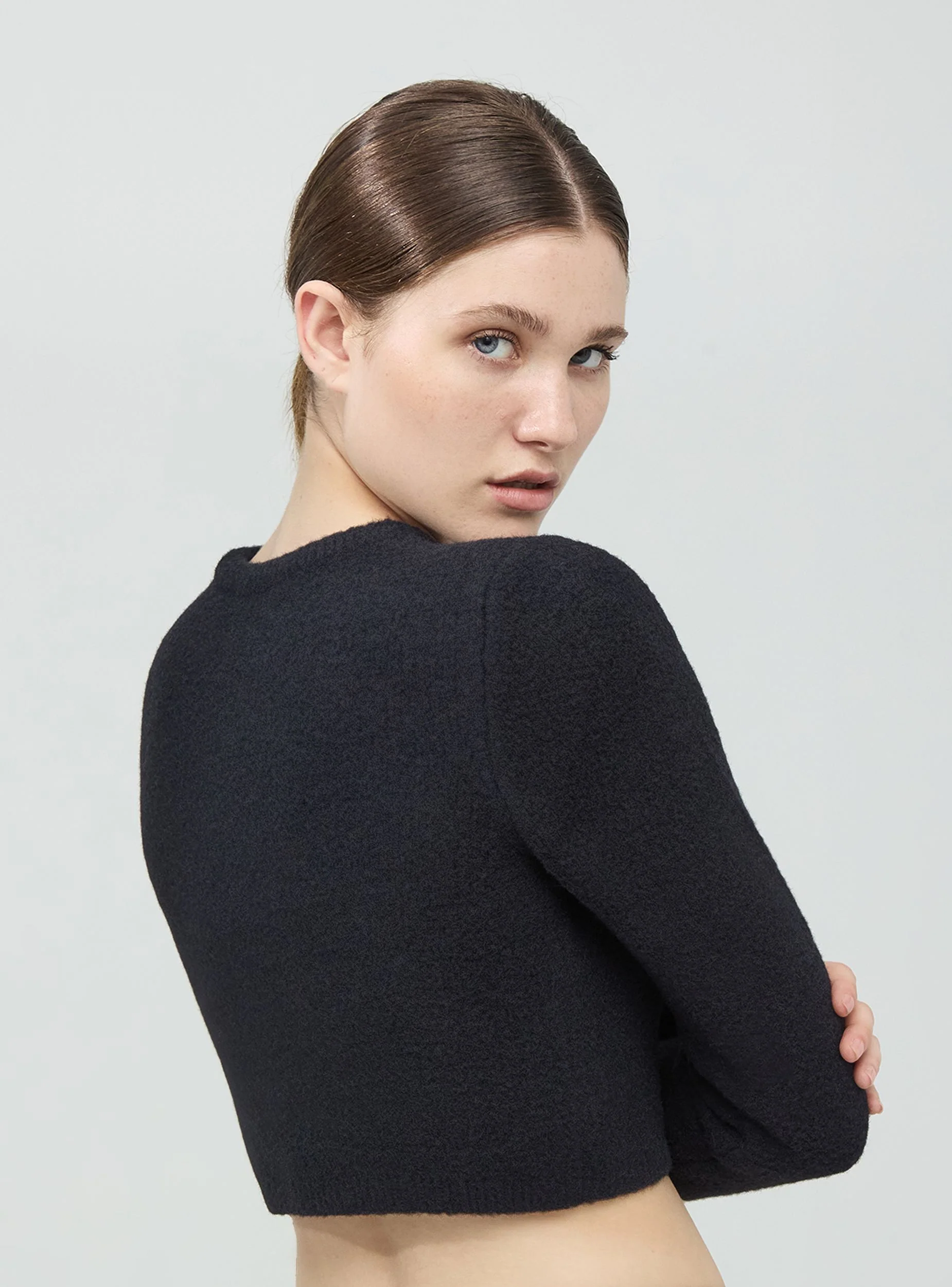 Maglia crop effetto pelo - Image 2