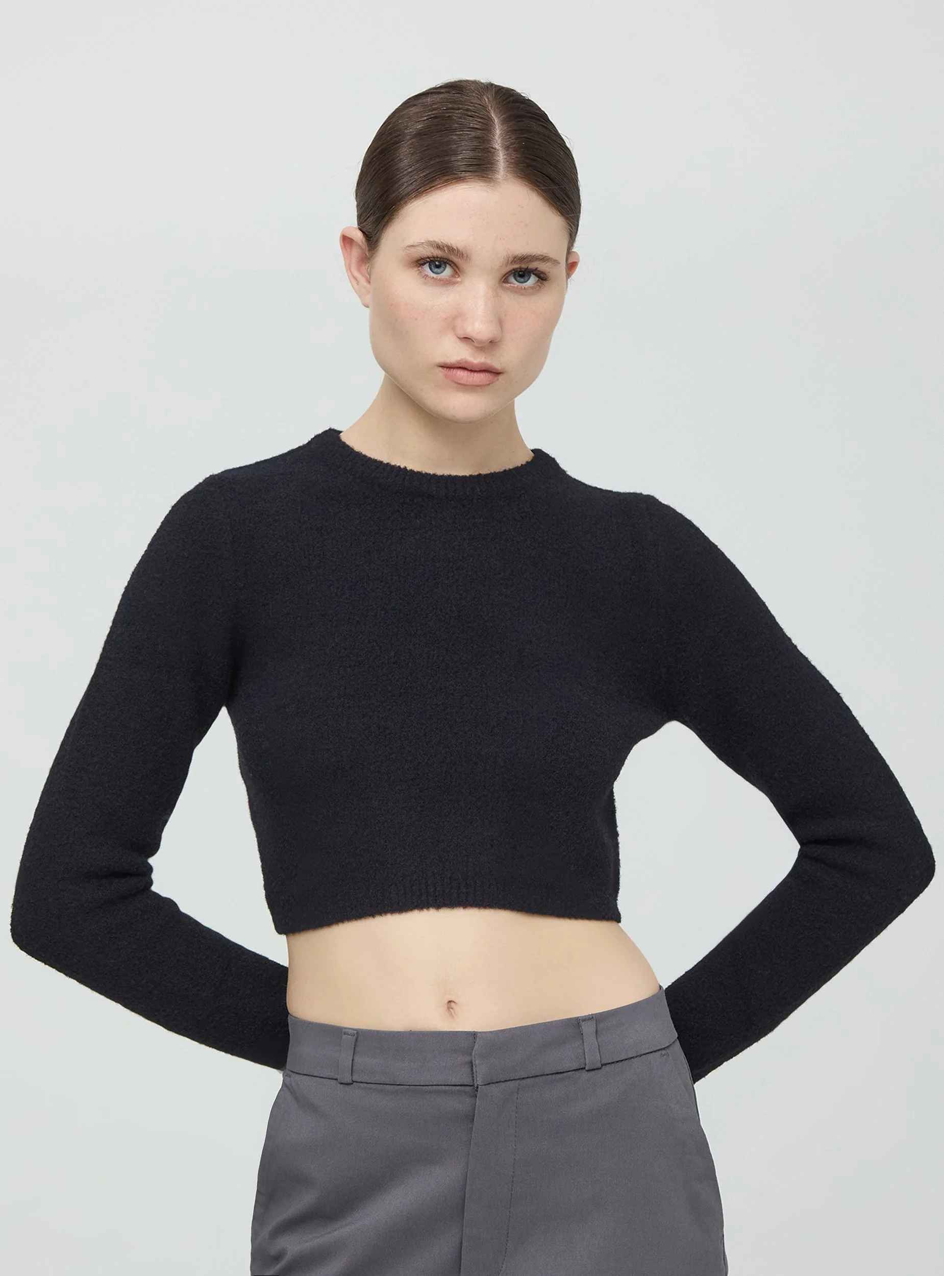 Maglia crop effetto pelo - Image 3