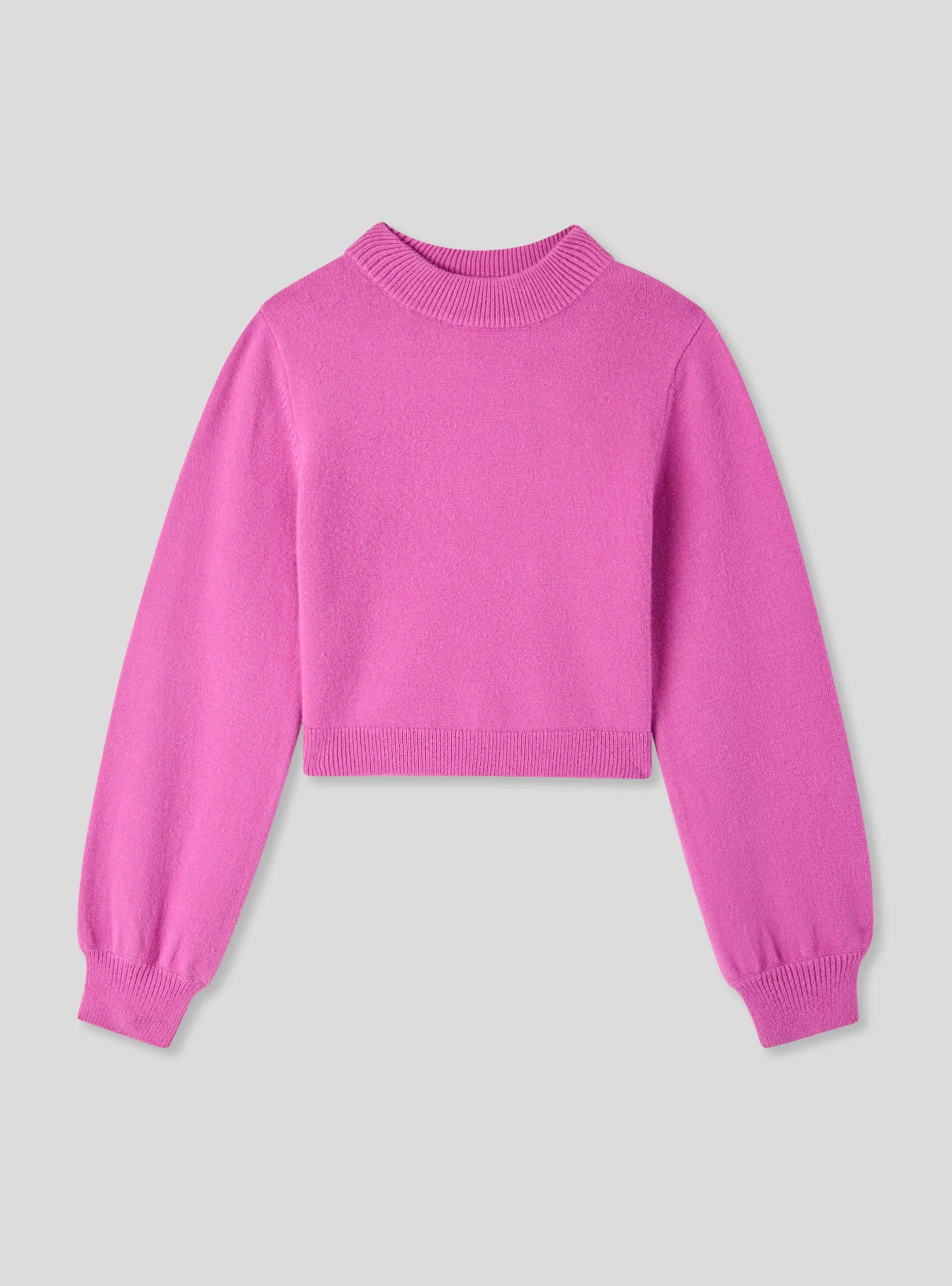 Maglia crop lupetto tinta unita - Image 5