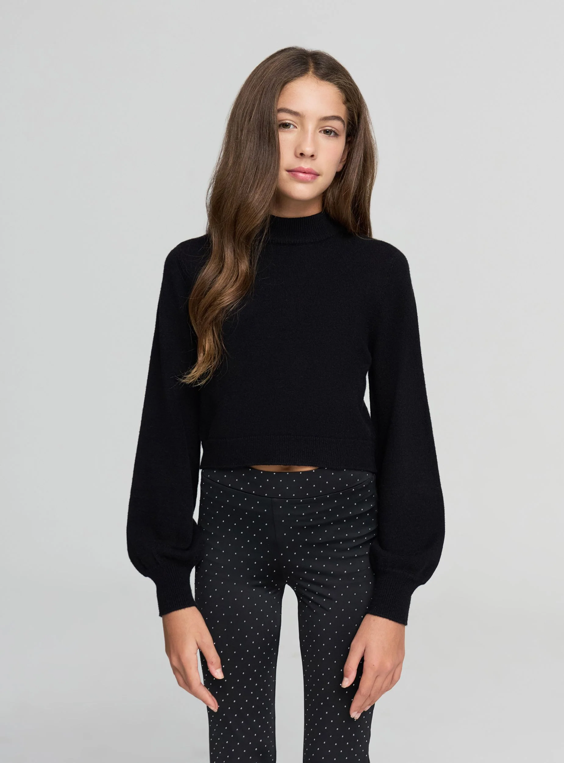 Maglia crop lupetto tinta unita - Image 7