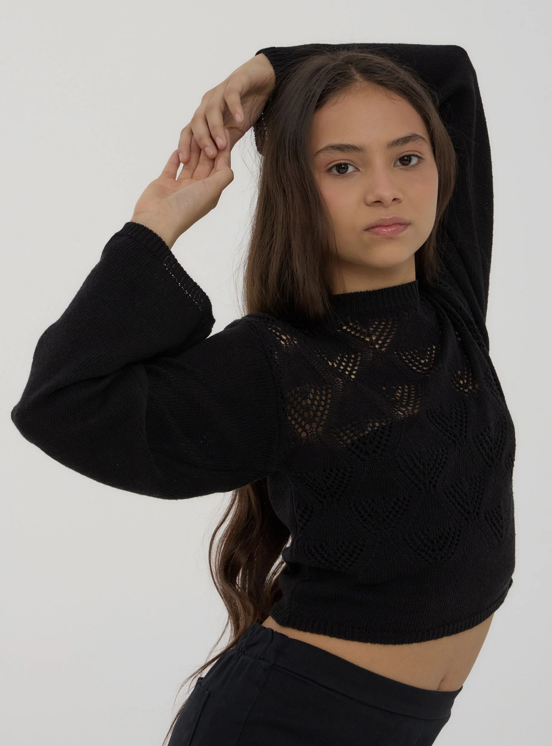Maglia crop traforata - Image 2