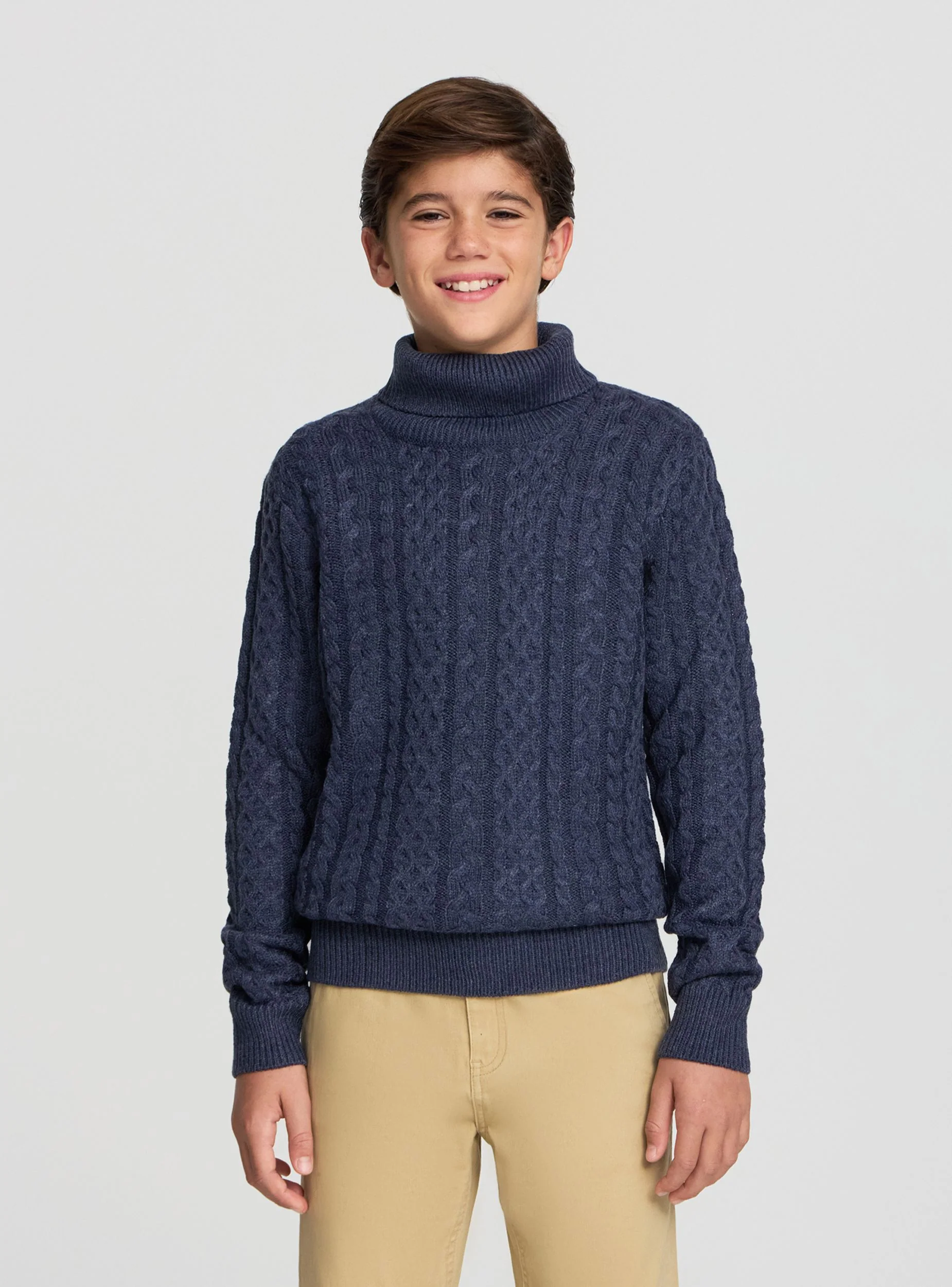 Maglia dolcevita a trecce - Image 3