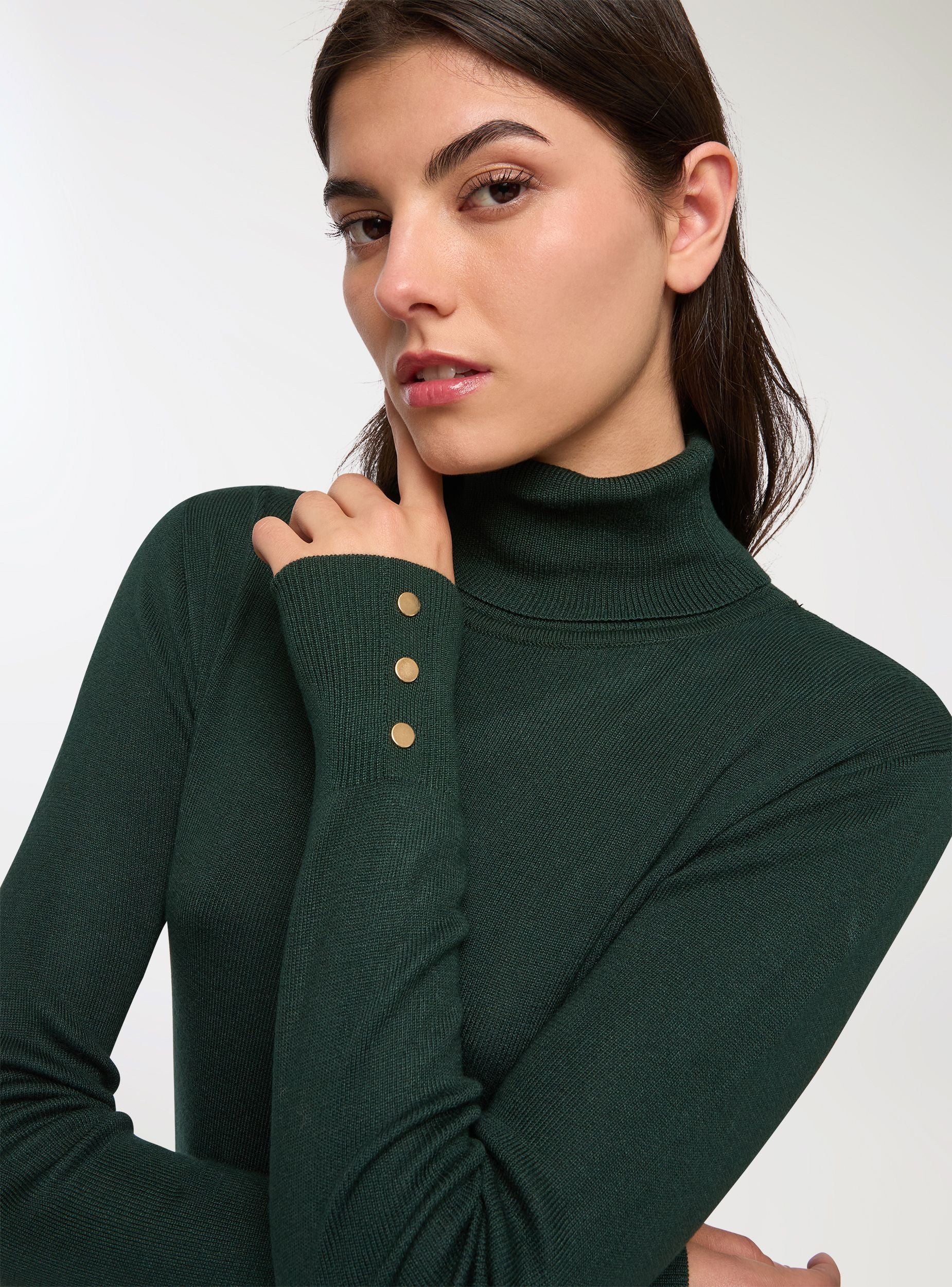 Maglia dolcevita con bottoni - Image 2
