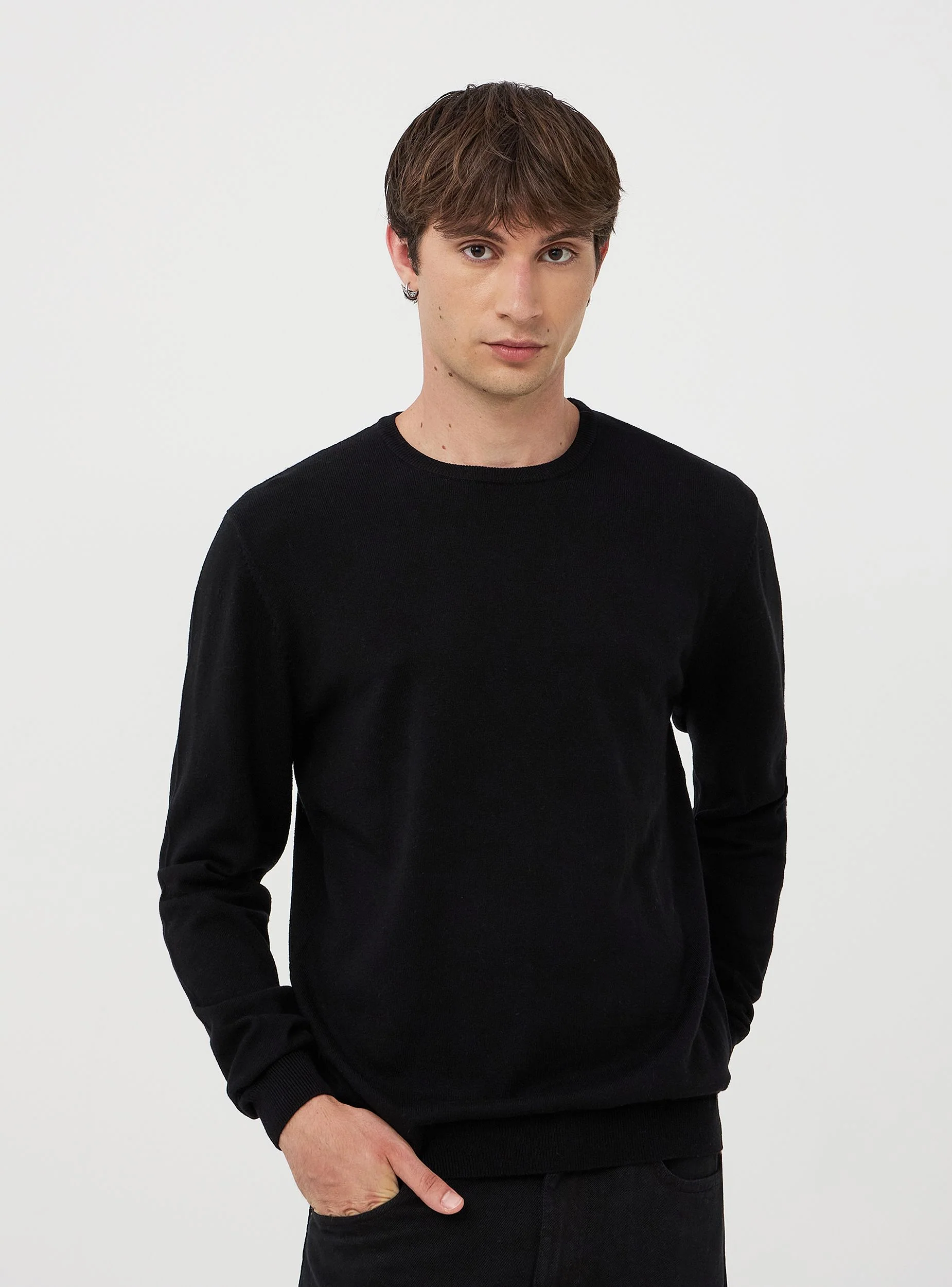 Maglia girocollo a tinta unita - Image 8