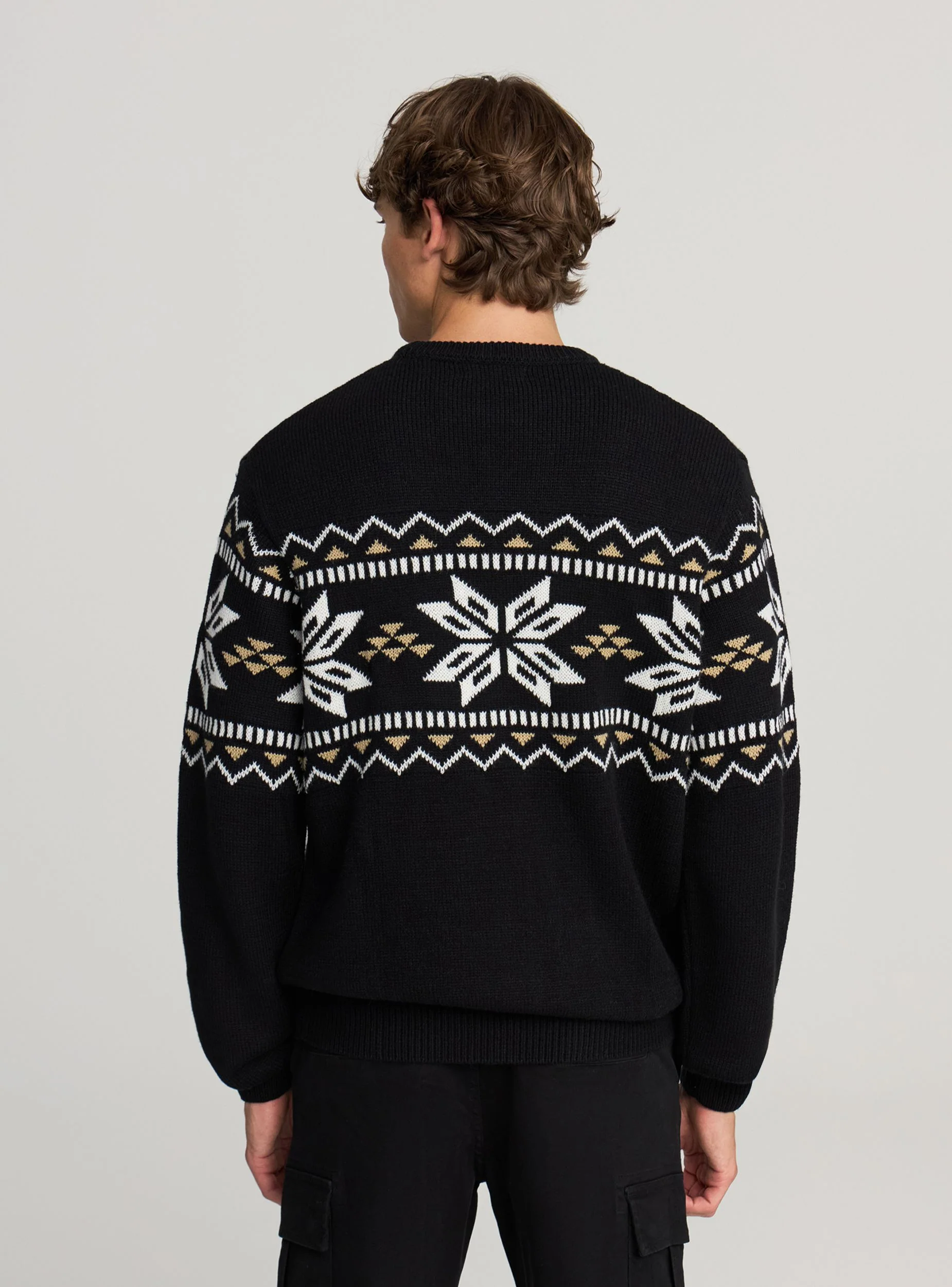 Maglia girocollo con motivo jacquard - Image 3