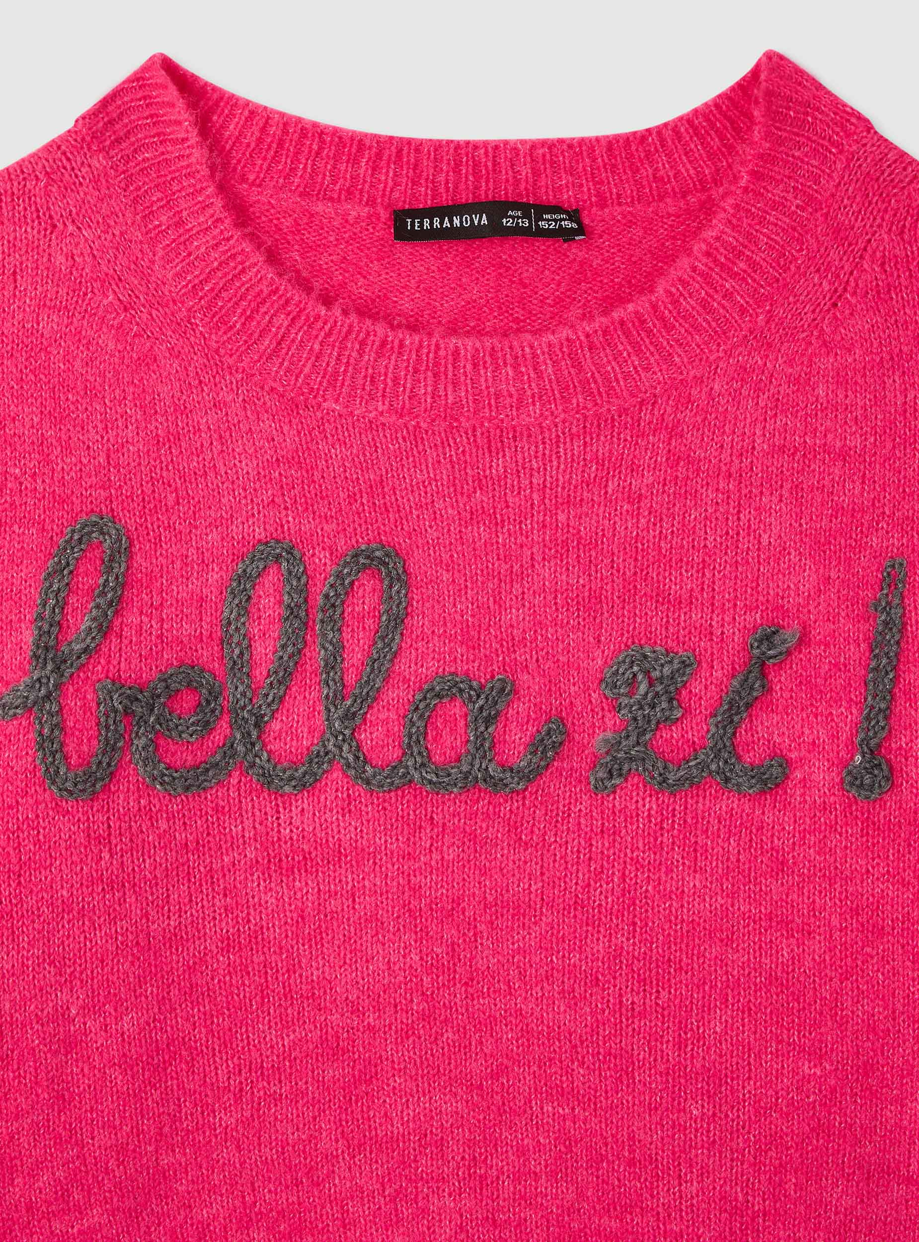 Maglia girocollo con scritta ricamata - Image 6