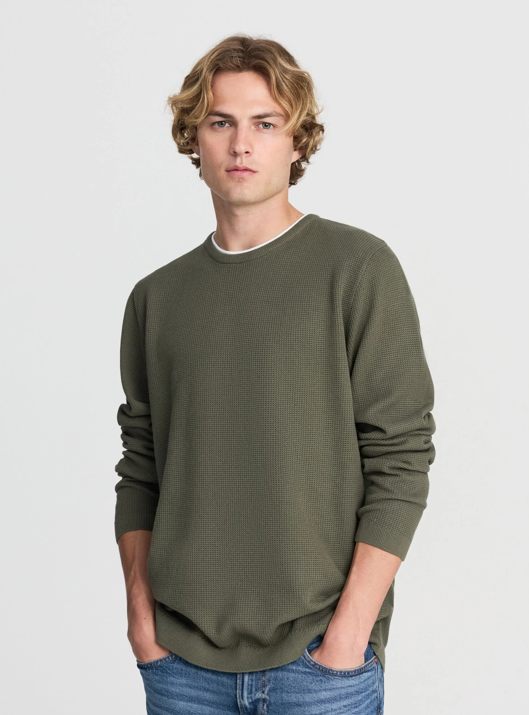 Maglia girocollo effetto doppiata - Image 7