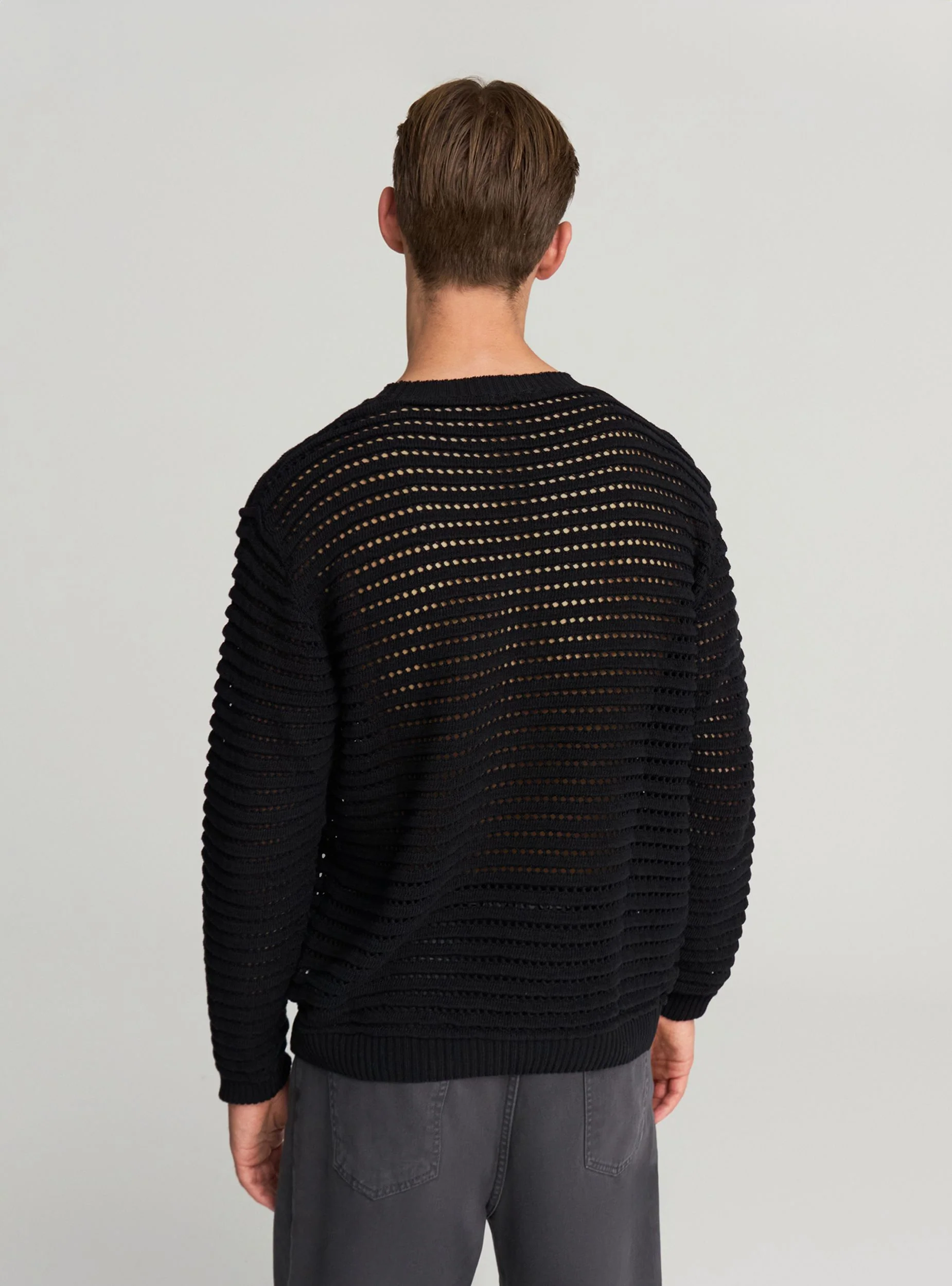 Maglia girocollo traforata - Image 3