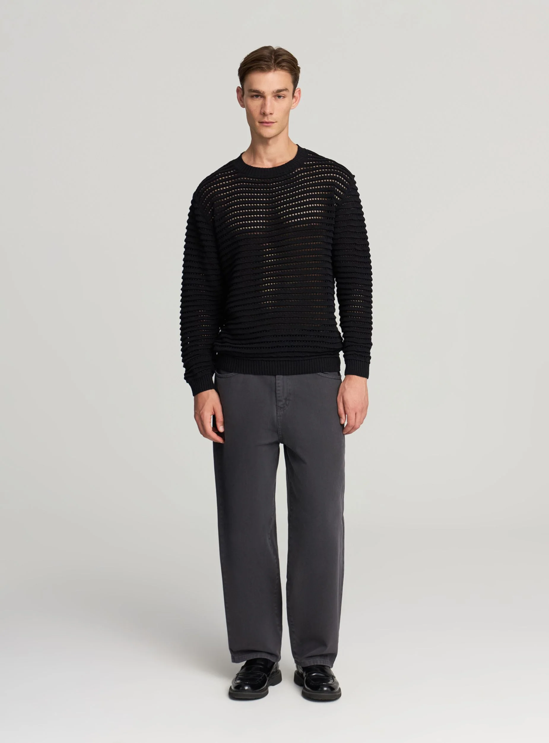 Maglia girocollo traforata - Image 4