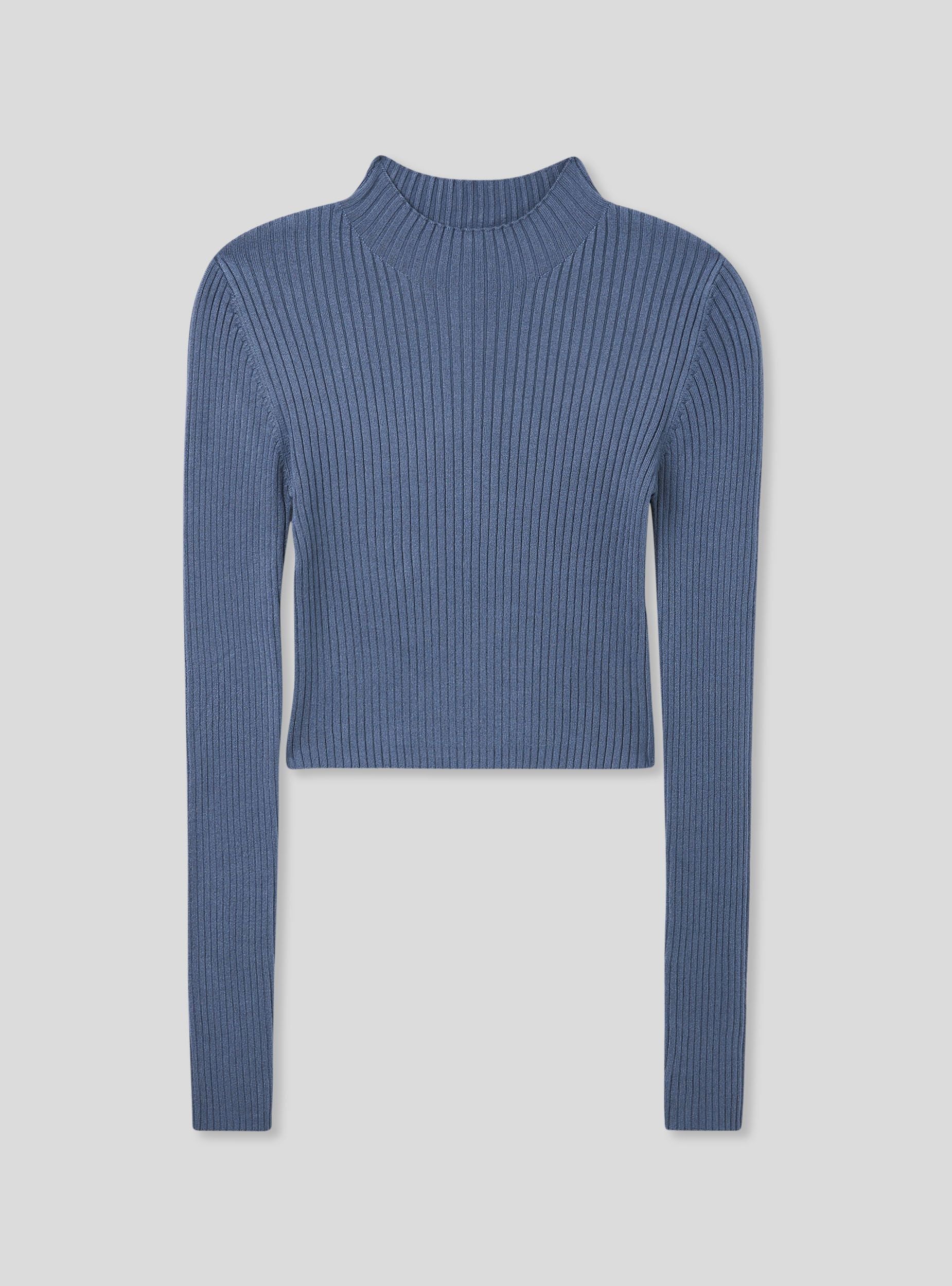 Maglia lupetto crop a costine - Image 5