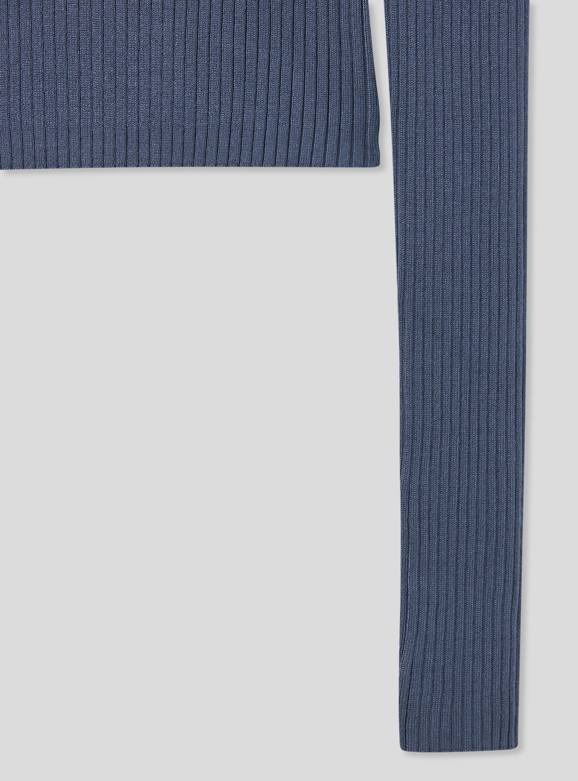 Maglia lupetto crop a costine - Image 6