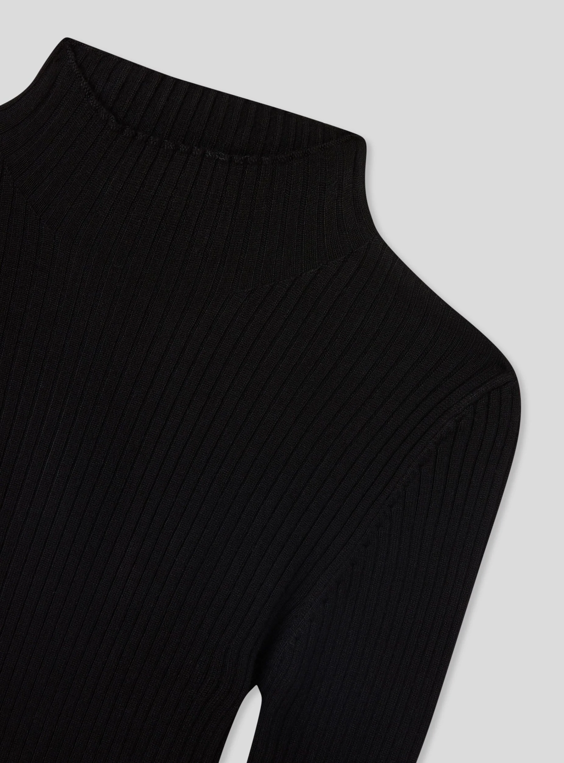 Maglia lupetto crop a costine - Image 6