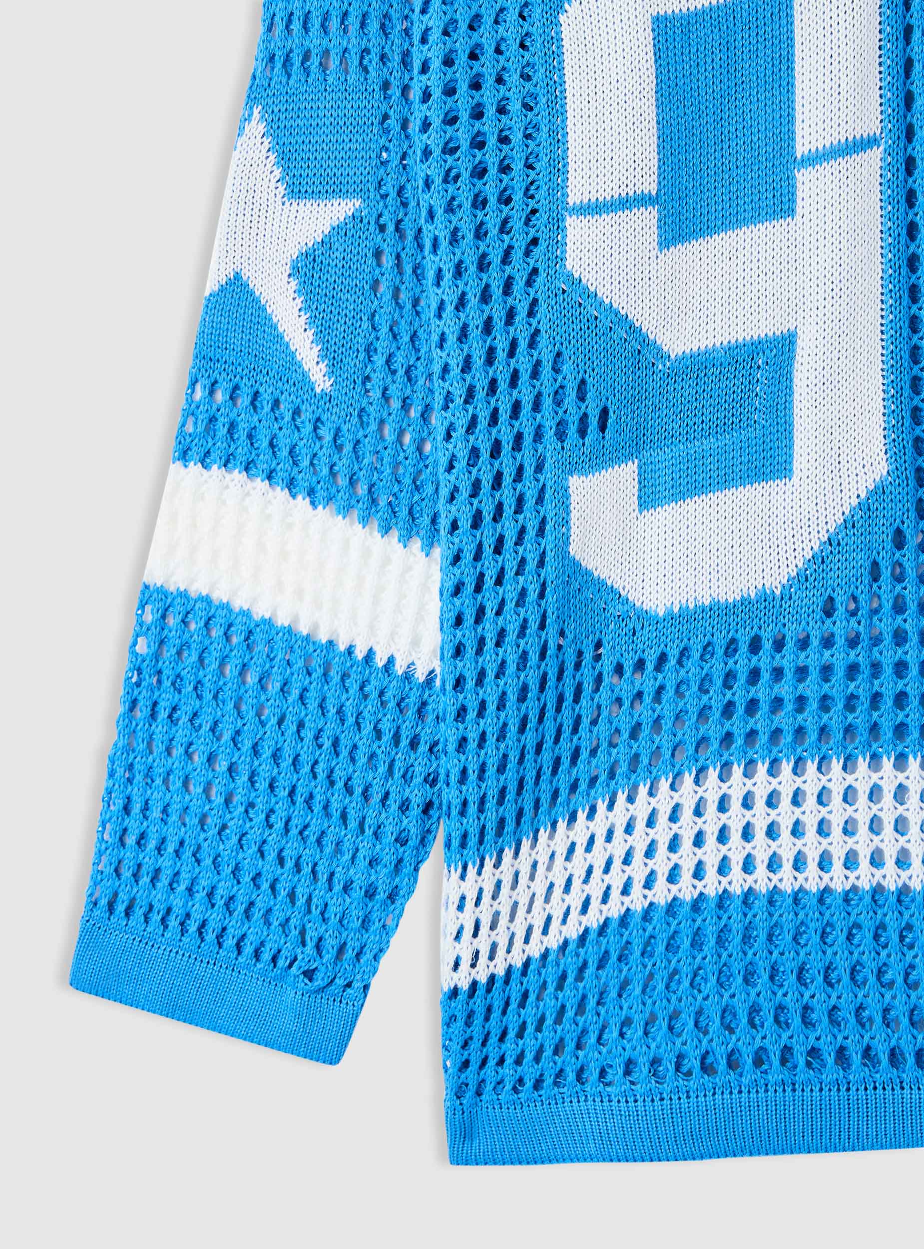 Maglia maxi a rete con stampa college - Image 7