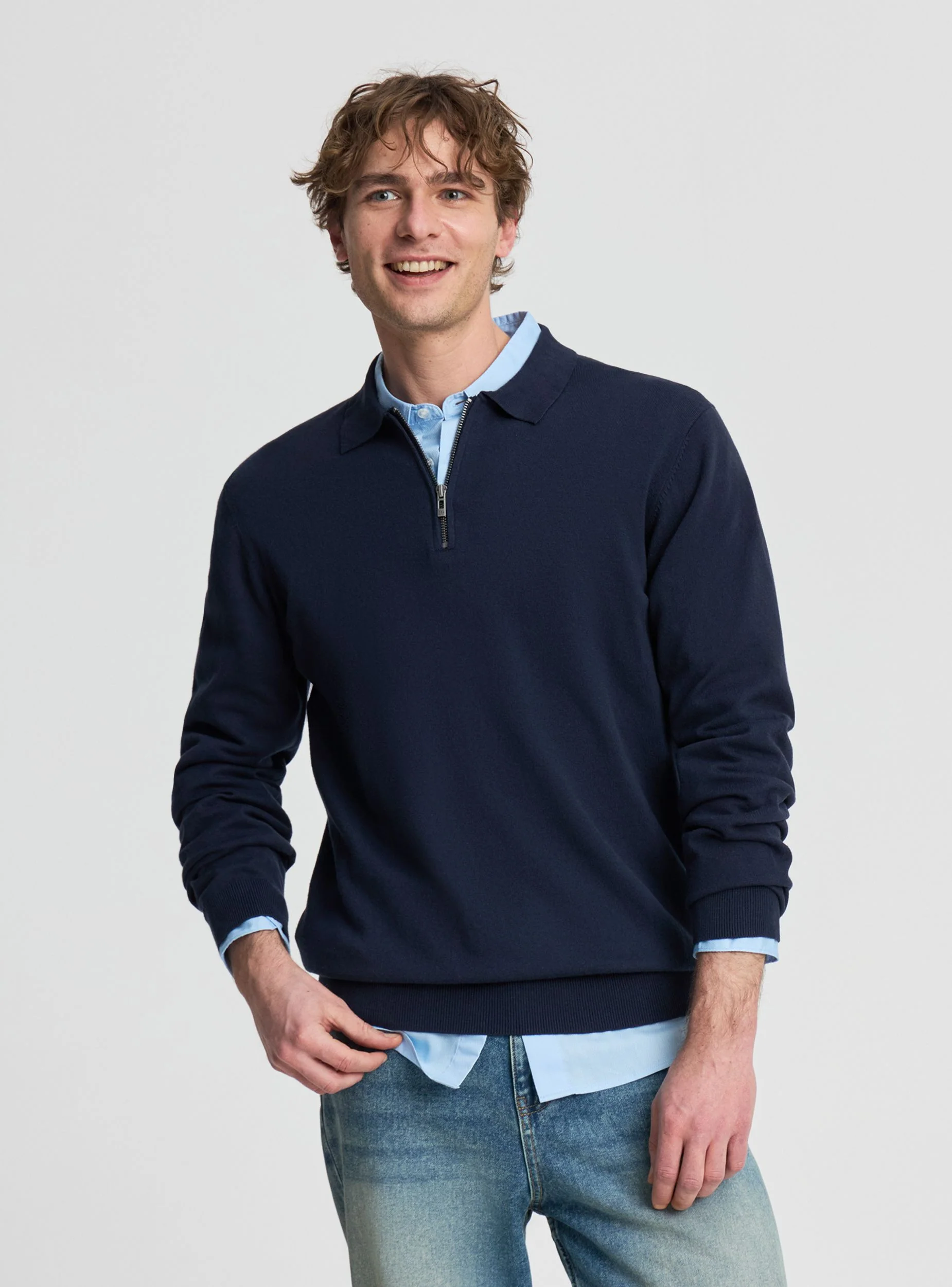 Maglia polo con zip - Image 2