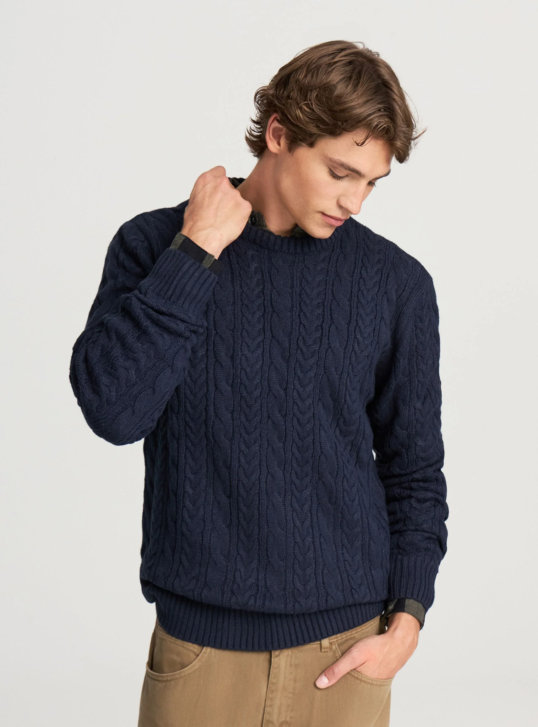 Maglia trecce a girocollo - Image 3