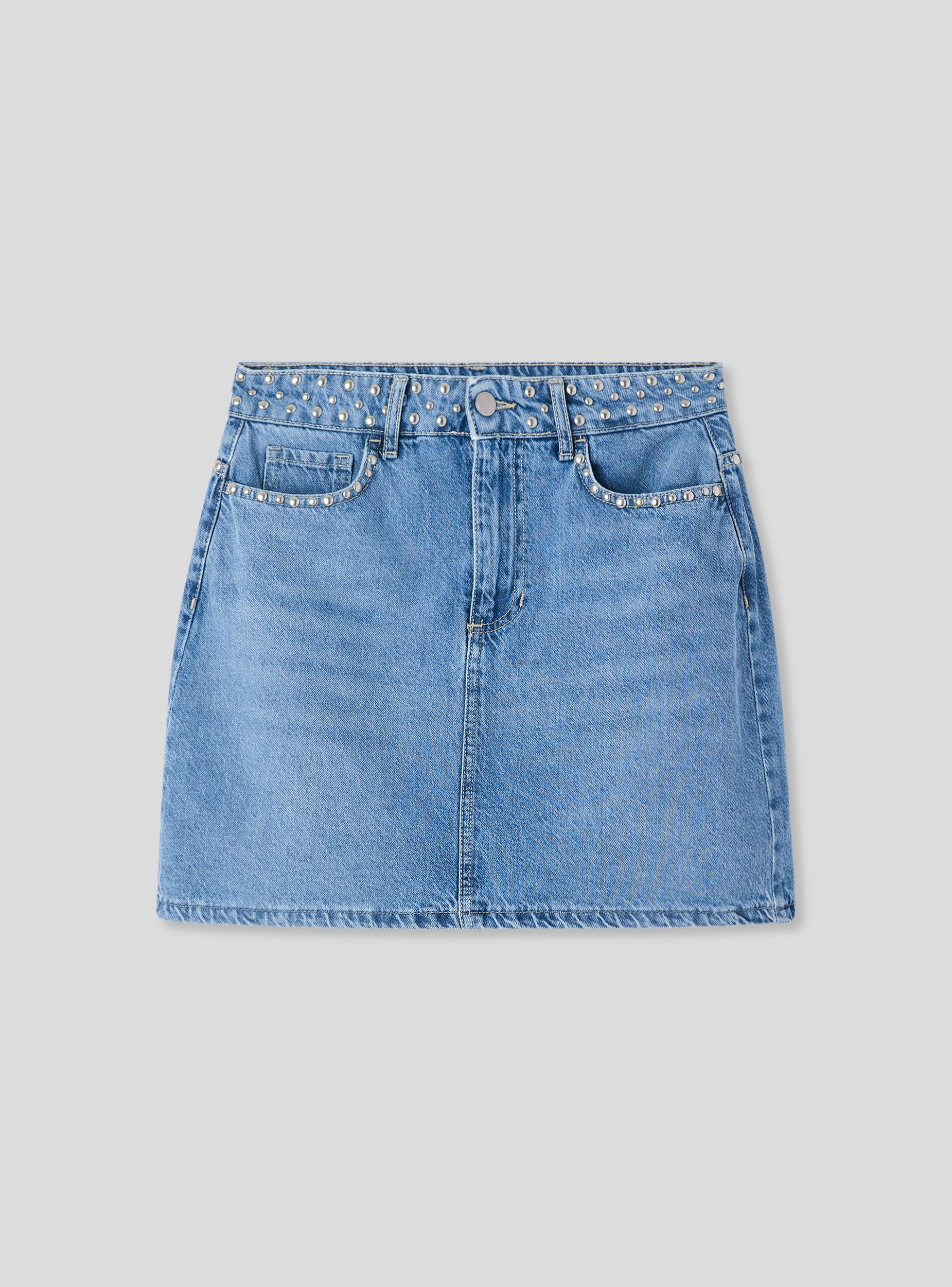 Minigonna denim con borchie - Image 6