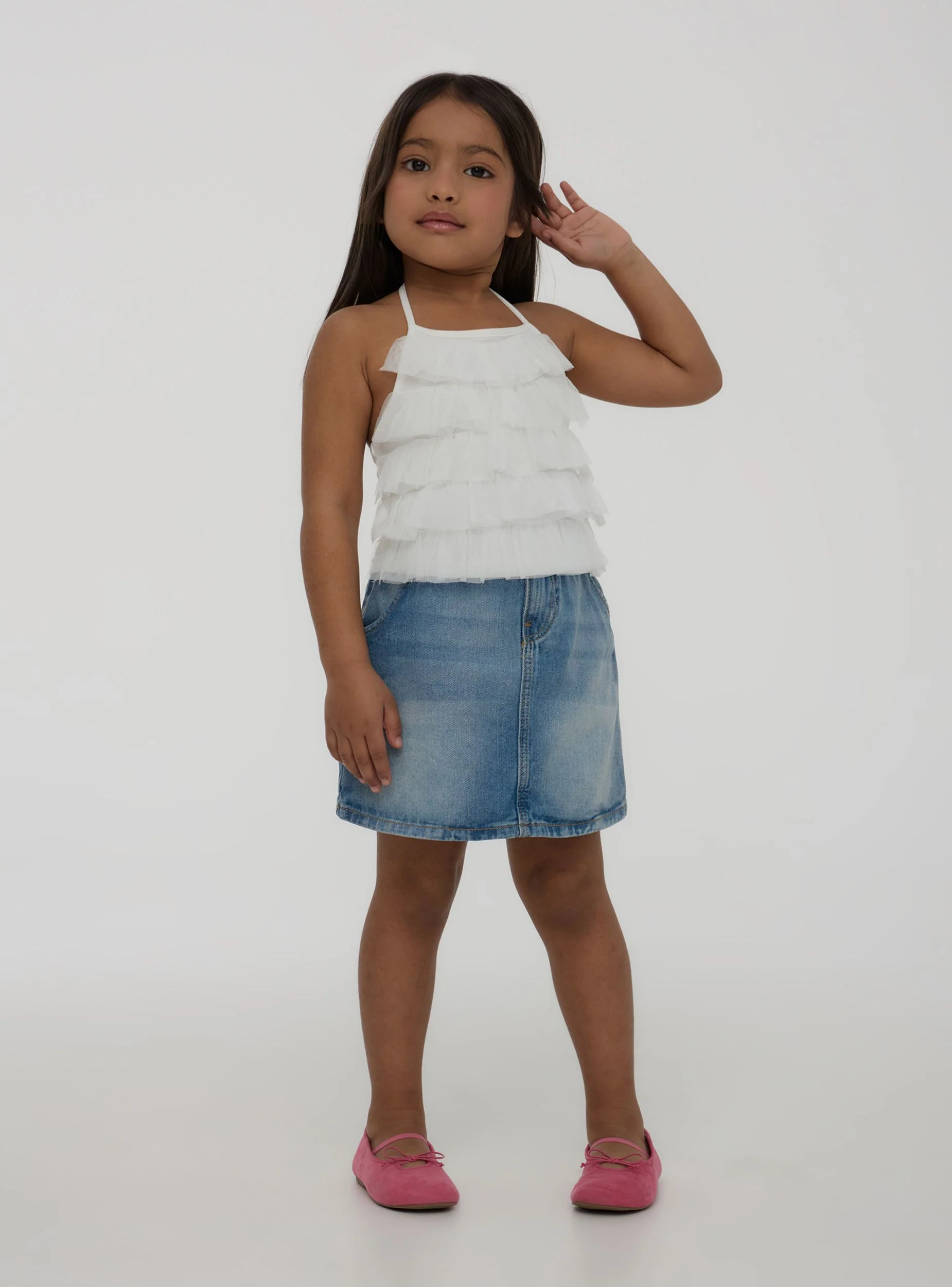 Minigonna in denim paperbag