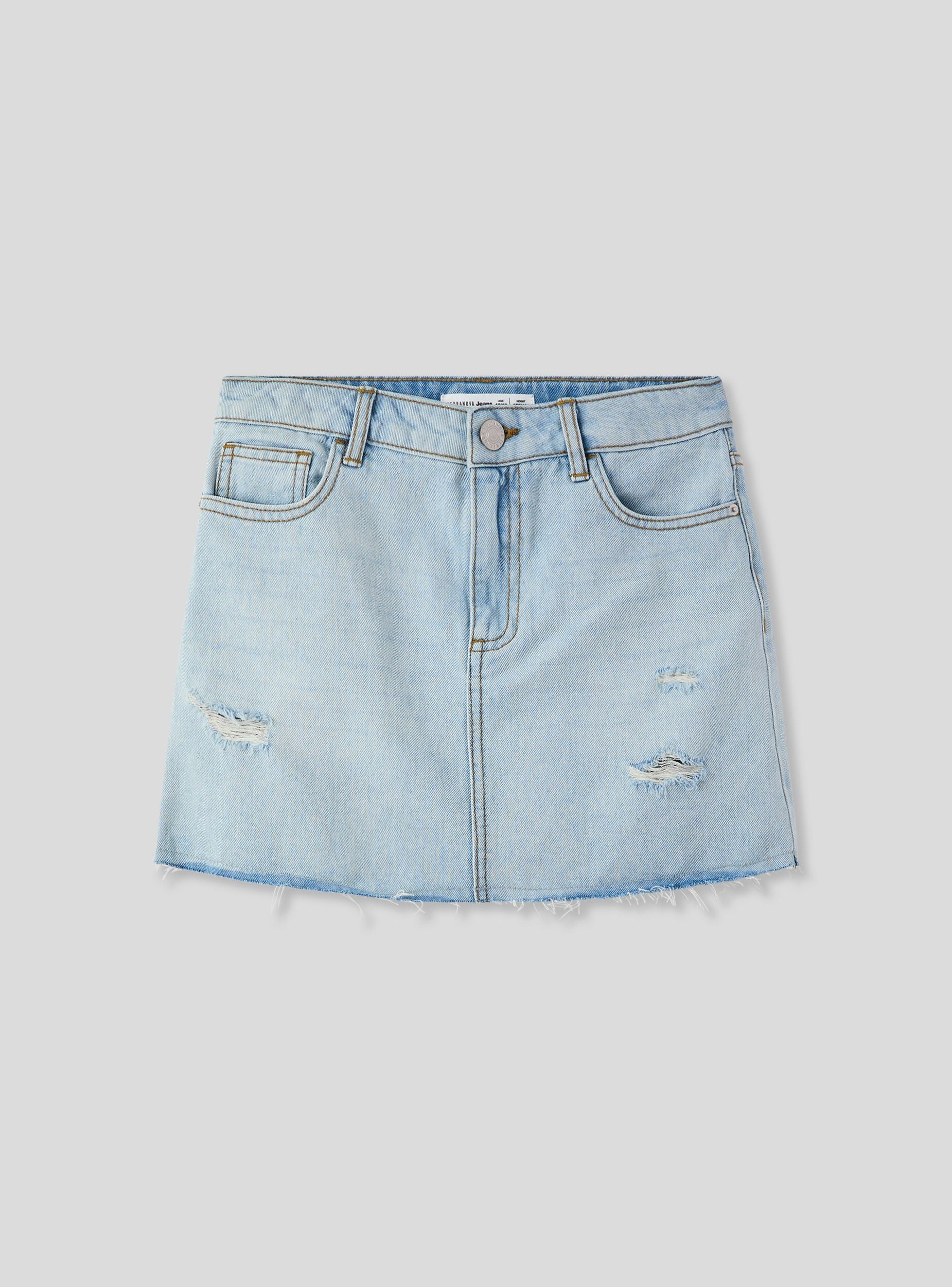 Minigonna in jeans con strappi - Image 5