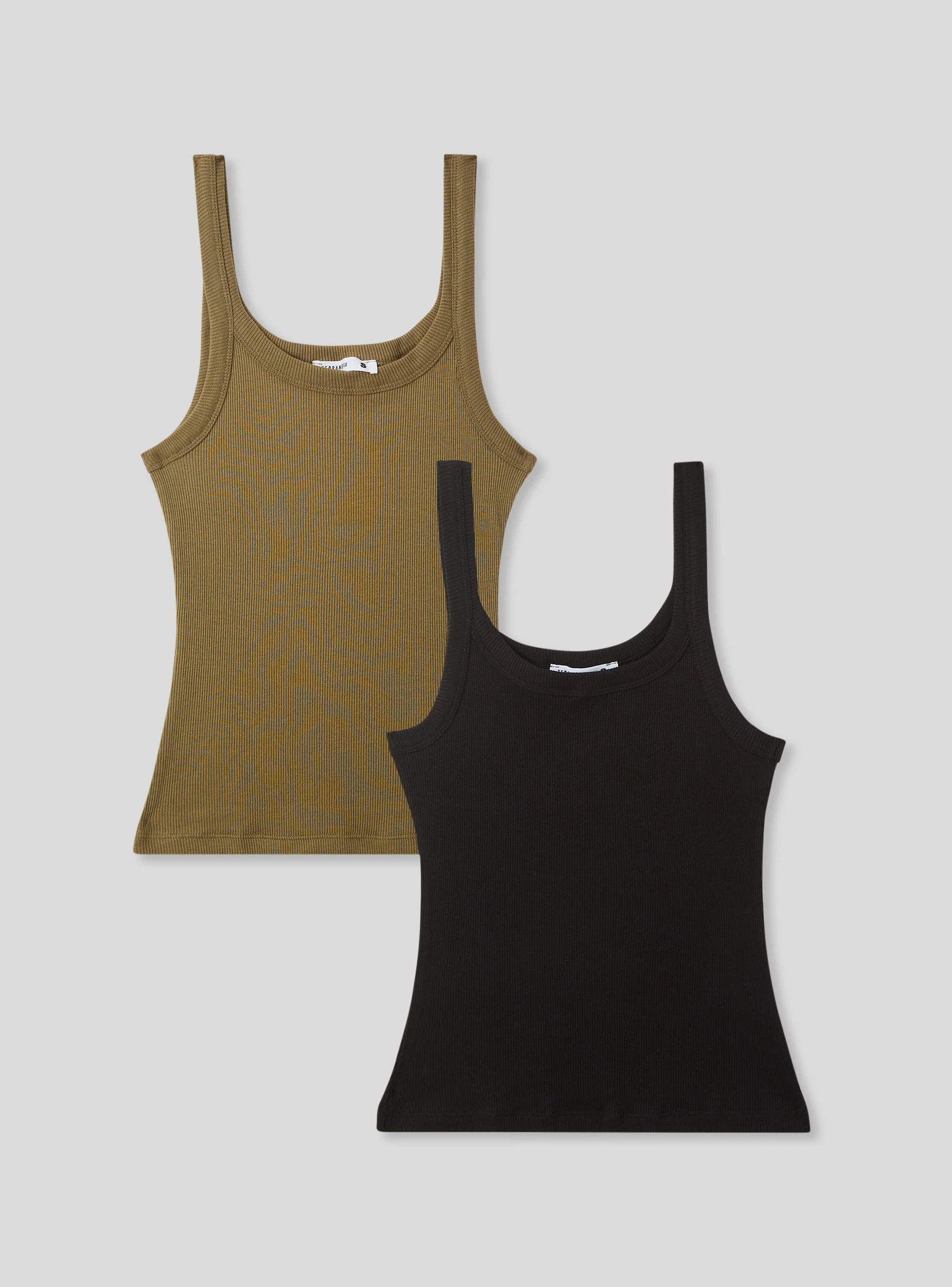 Pack 2 canotte con scollo ampio tinta unita - Image 2