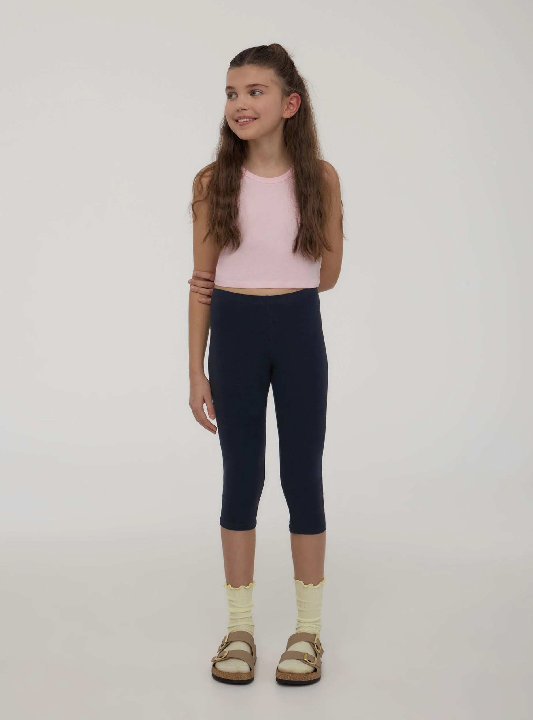Pack 2 leggings 3/4 tinta unita