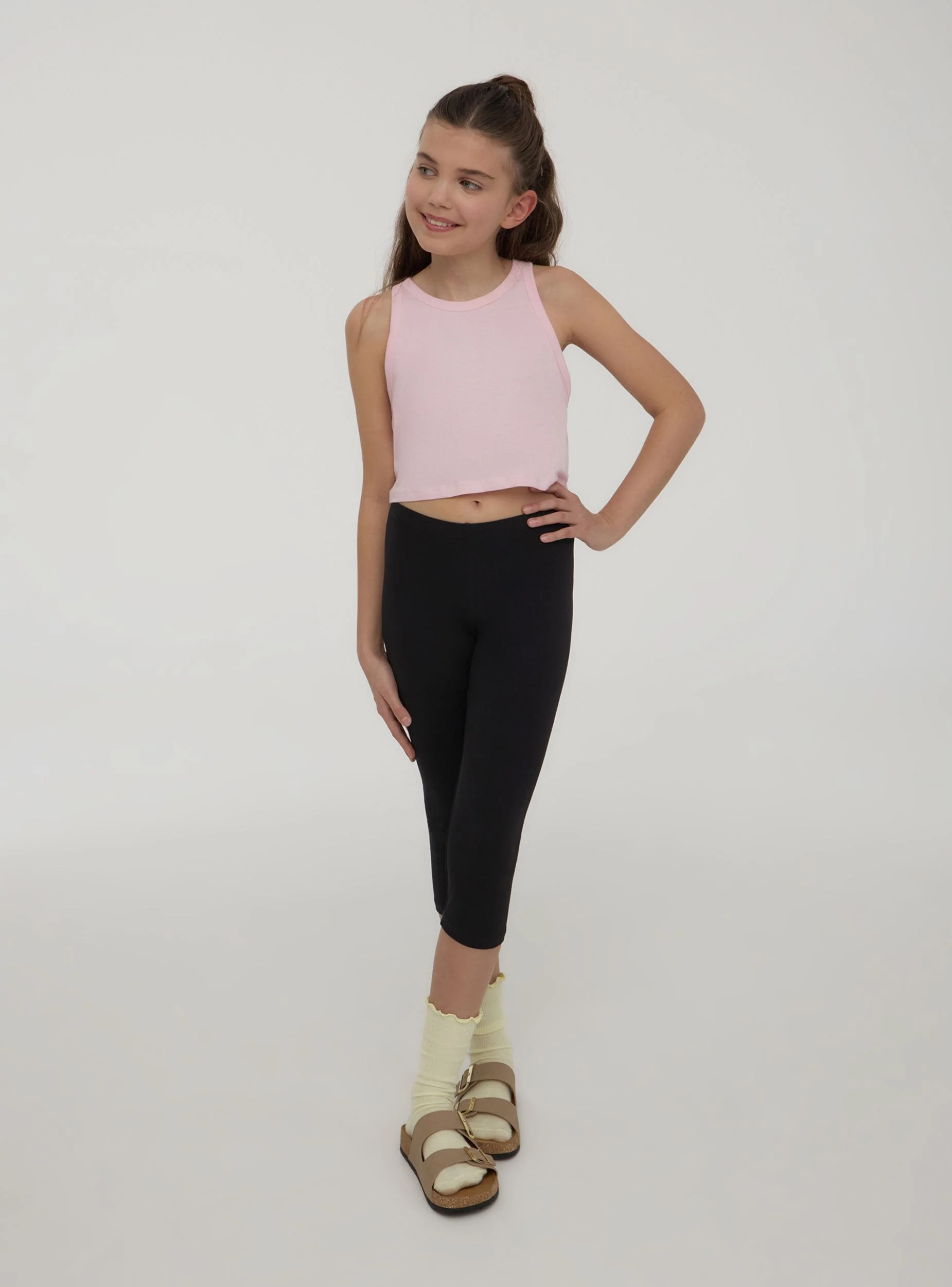 Pack 2 leggings 3/4 tinta unita - Image 3