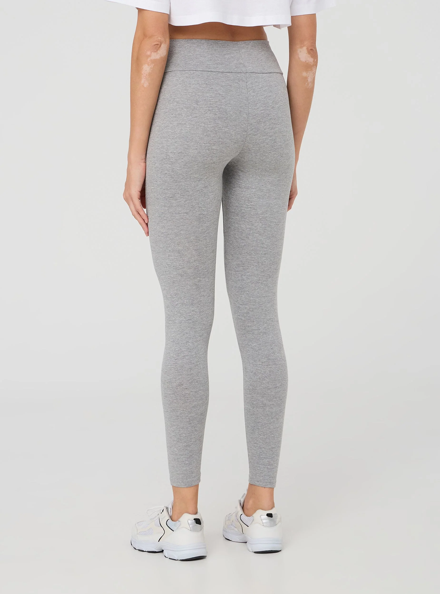 Pack 2 leggings lunghi a vita alta tinta unita - Image 2