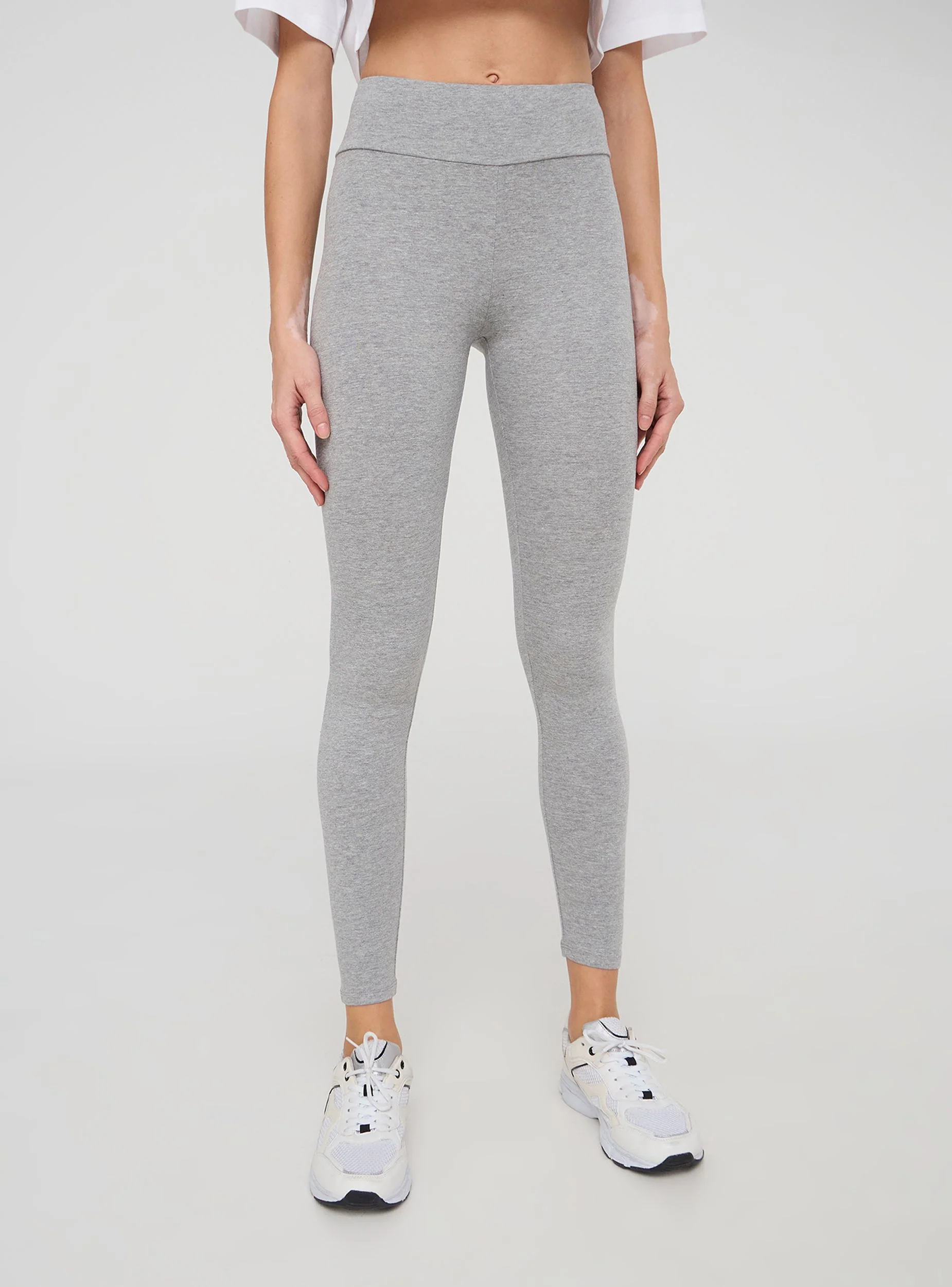 Pack 2 leggings lunghi a vita alta tinta unita - Image 3