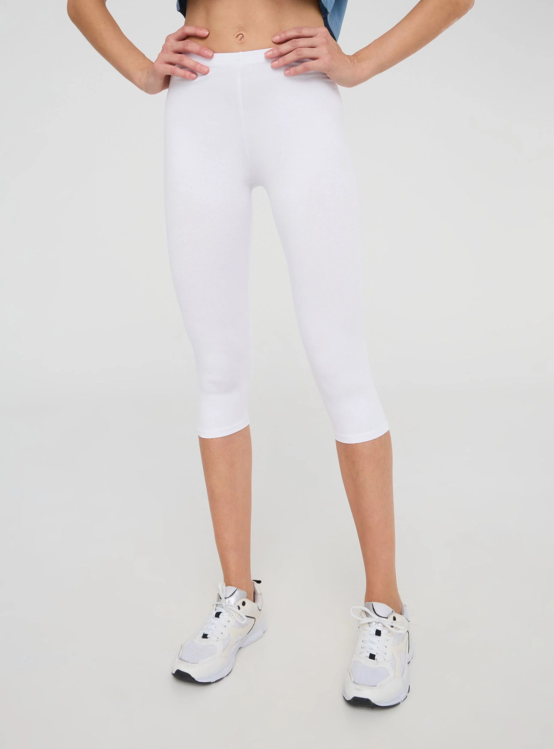 Pack 2 leggings tre quarti tinta unita - Image 2