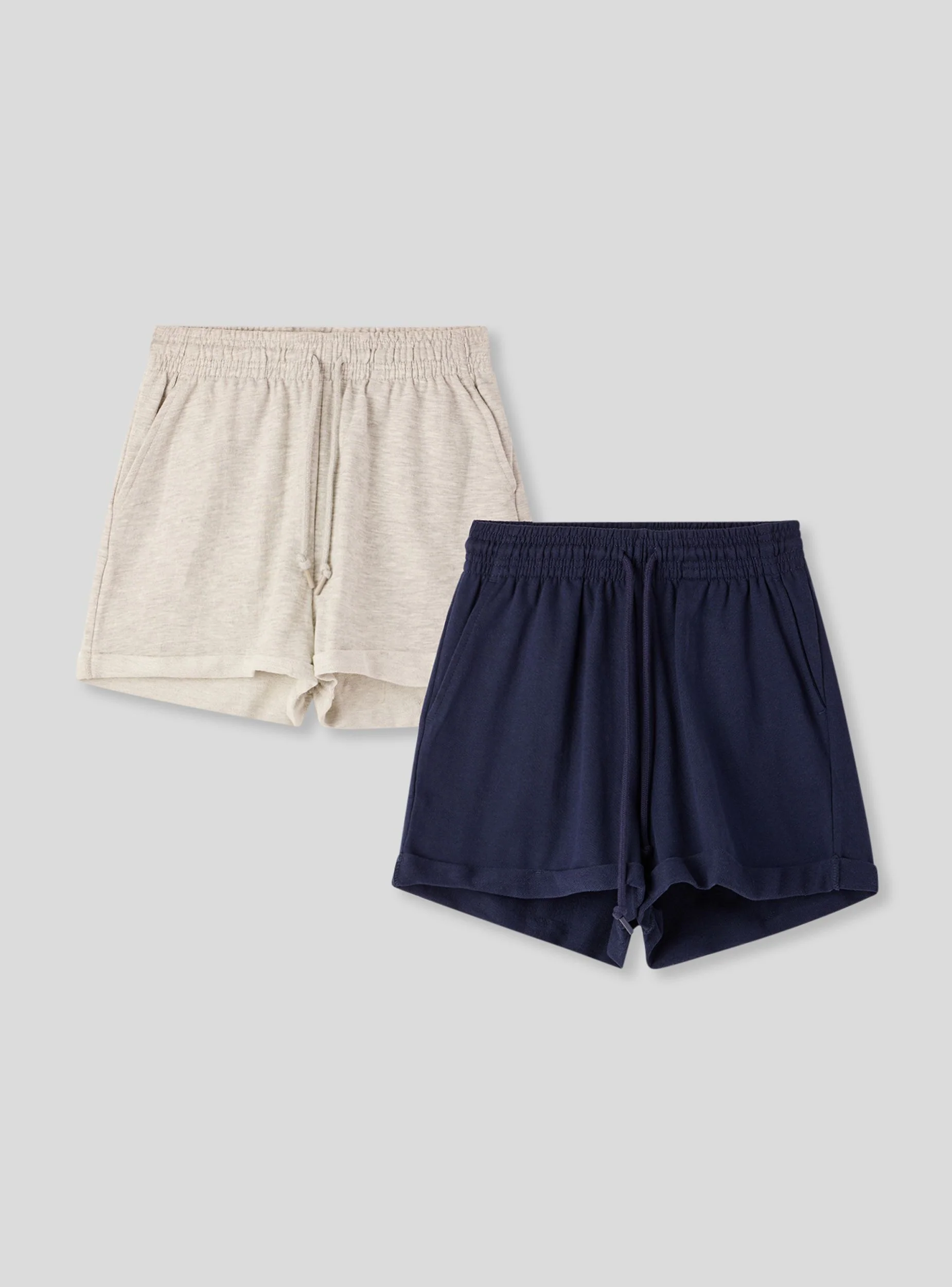 Pack 2 shorts tuta a vita alta con coulisse - Image 3