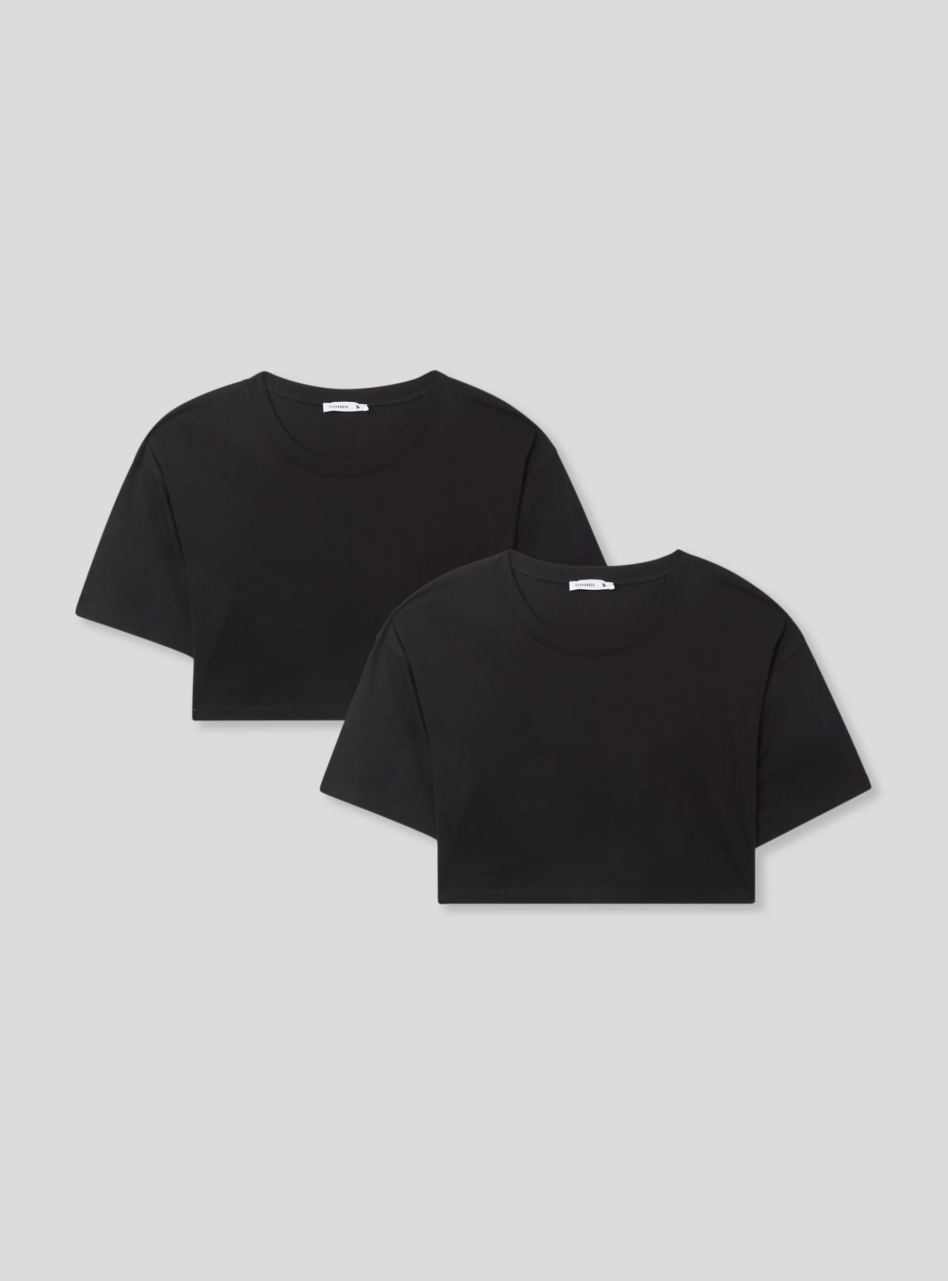 Pack 2 t-shirt crop ampie a tinta unita - Image 5