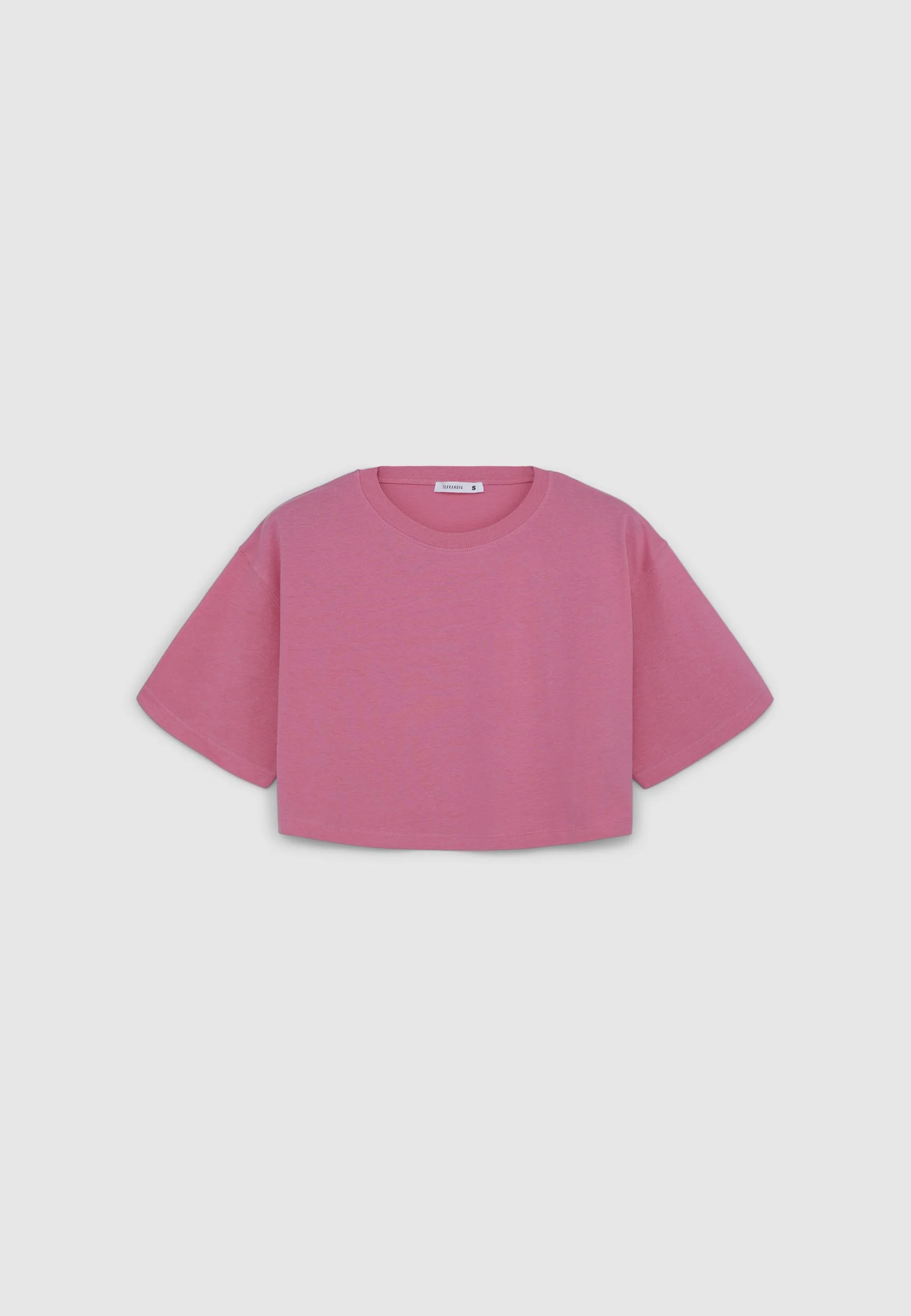 Pack 2 t-shirt crop ampie a tinta unita - Image 7