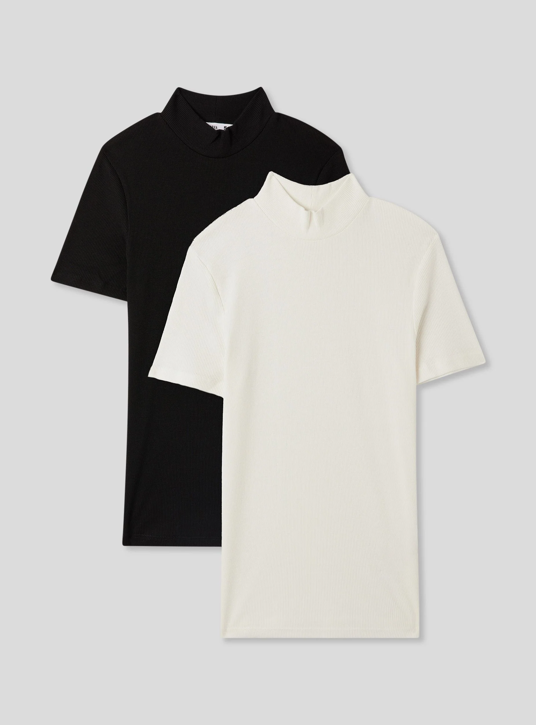 Pack 2 t-shirt lupetto a costine - Image 8