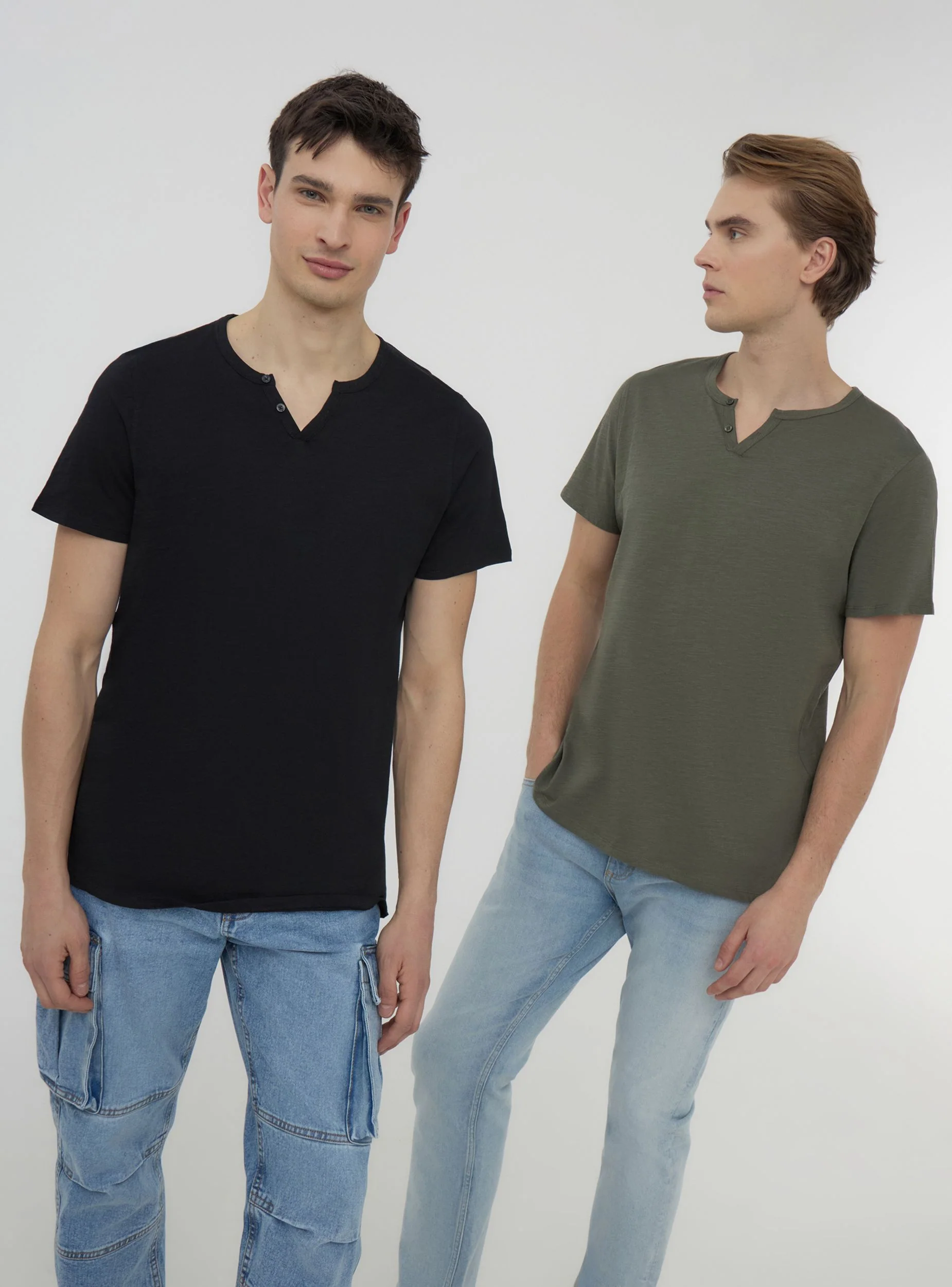 Pack 2 t-shirt serafino tessuto fiammato - Image 5