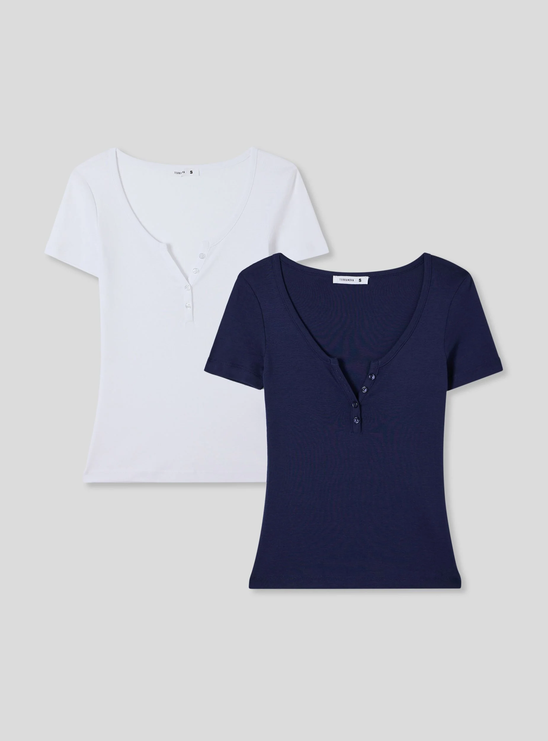 Pack 2 t-shirt serafino tinta unita - Image 8