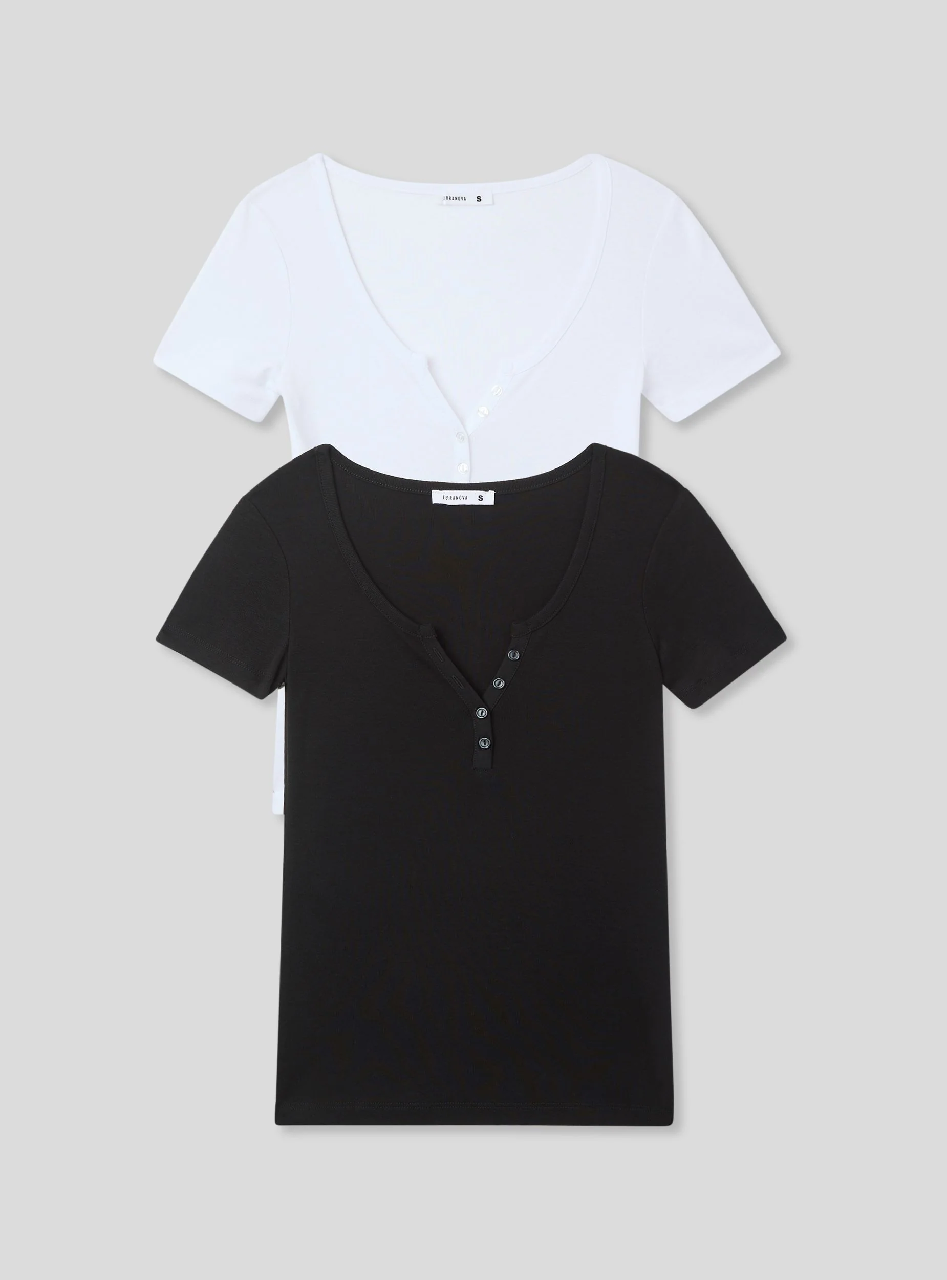 Pack 2 t-shirt serafino tinta unita - Image 6