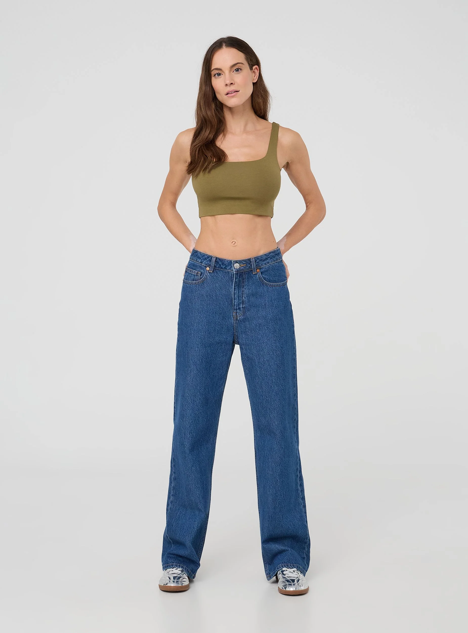 Pack 2 top bra con scollo quadrato