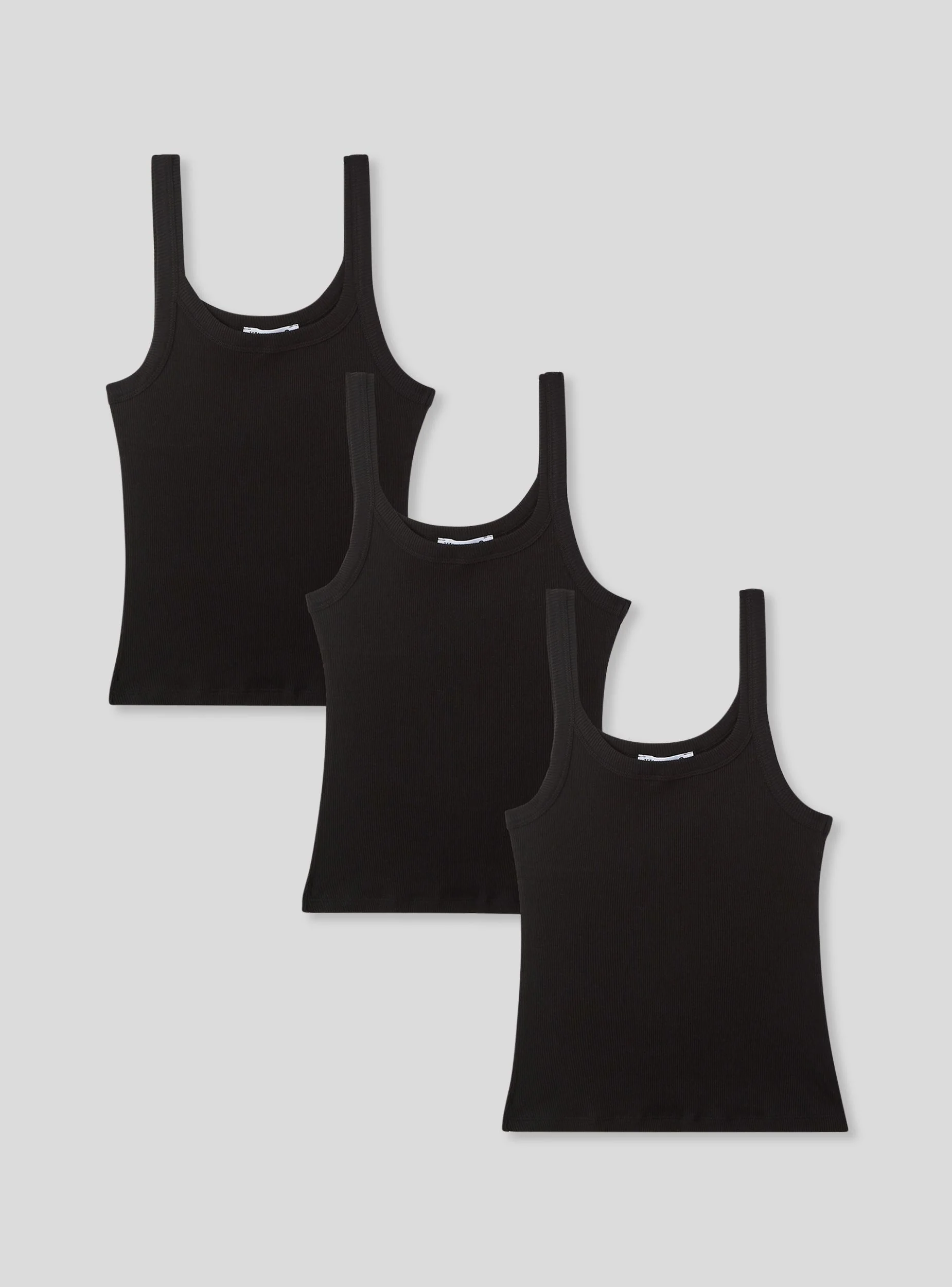 Pack 3 canotte con scollo ampio tinta unita - Image 2