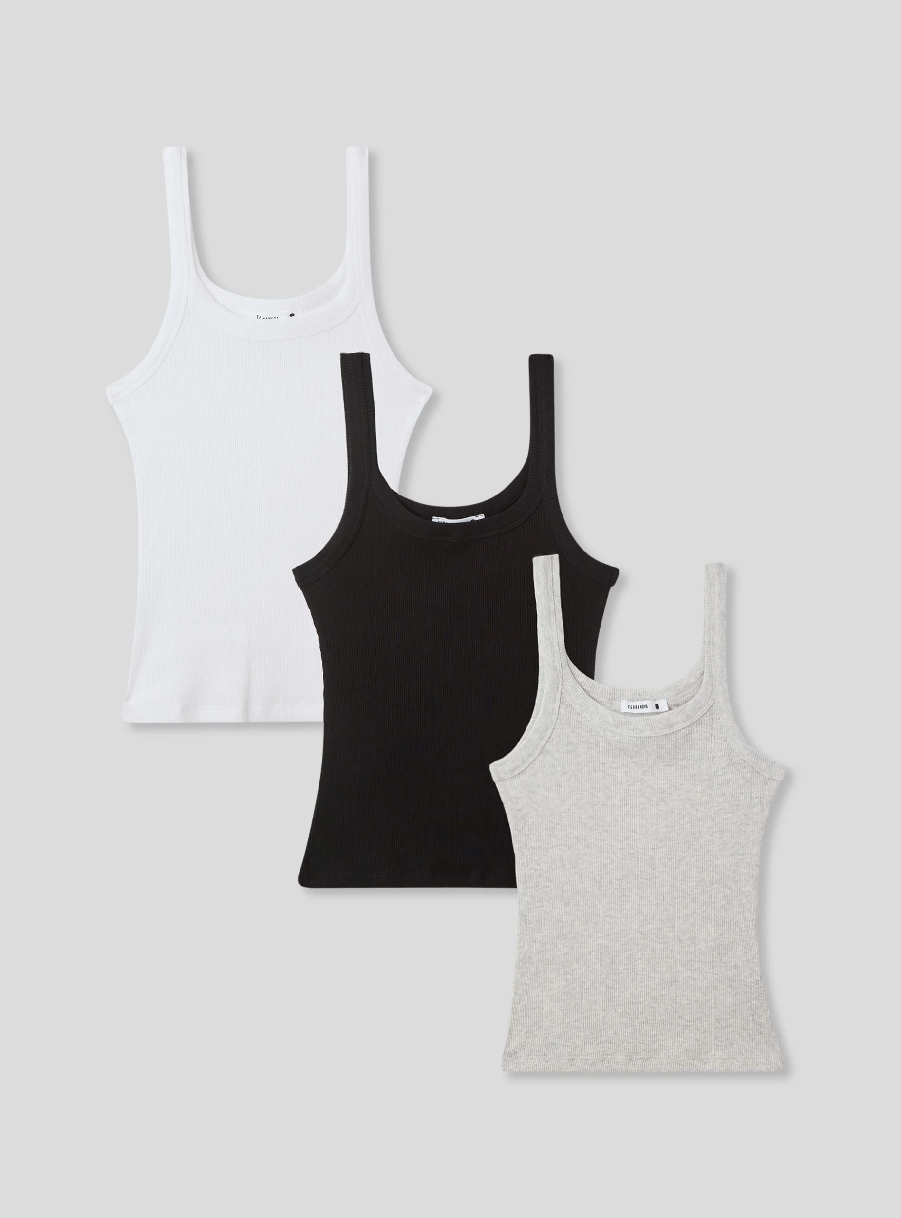 Pack 3 canotte con scollo ampio tinta unita - Image 2