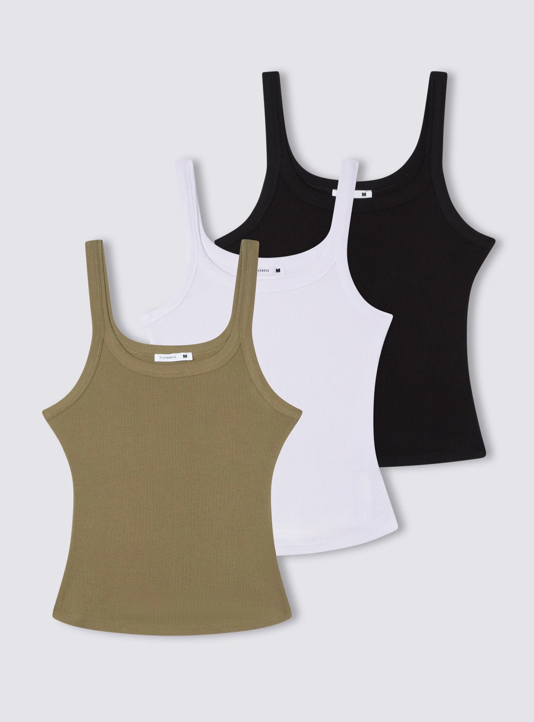 Pack 3 canotte con scollo ampio tinta unita - Image 8