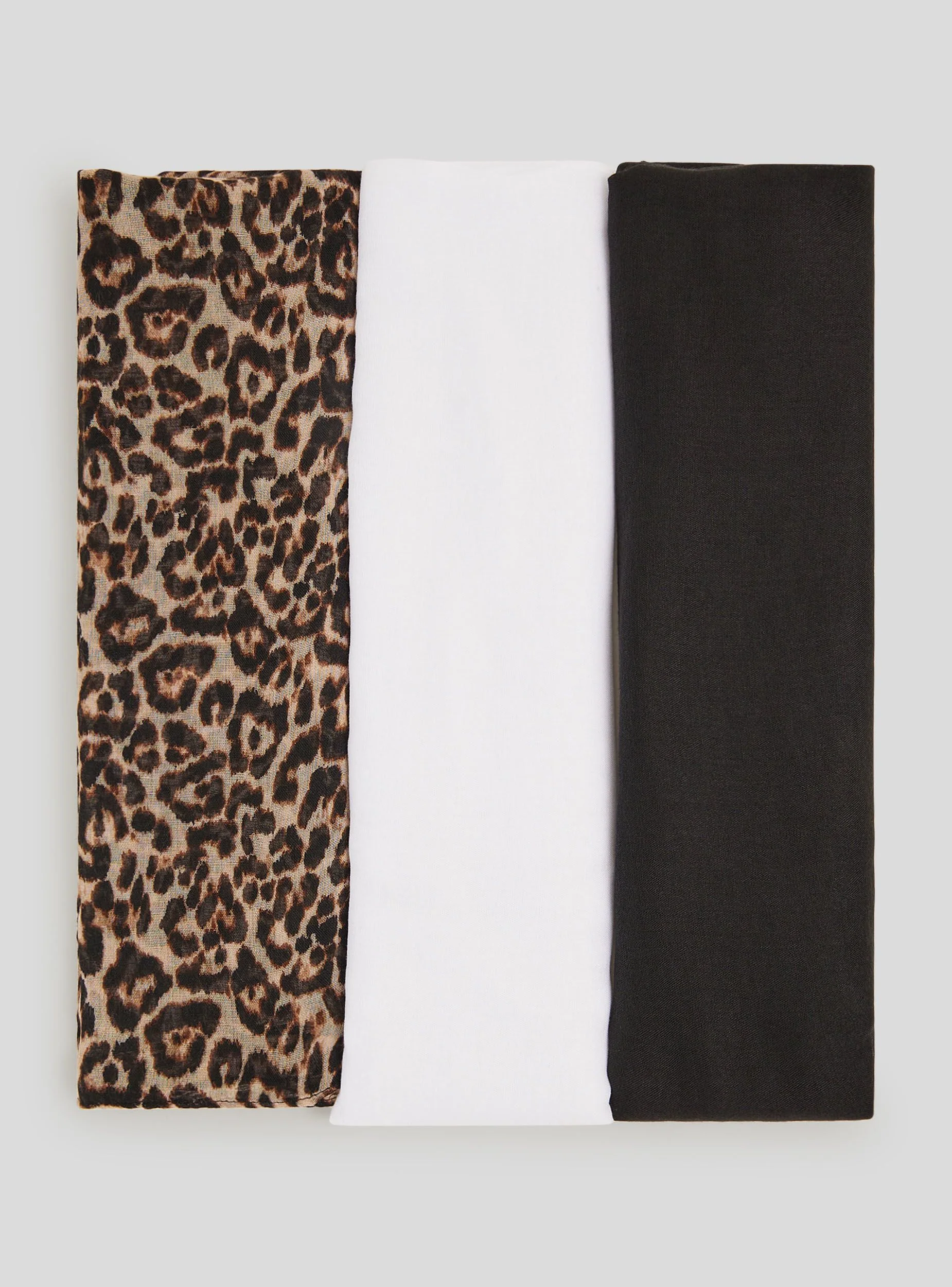 Pack 3 foulard/parei tinta unita e fantasia - Image 4