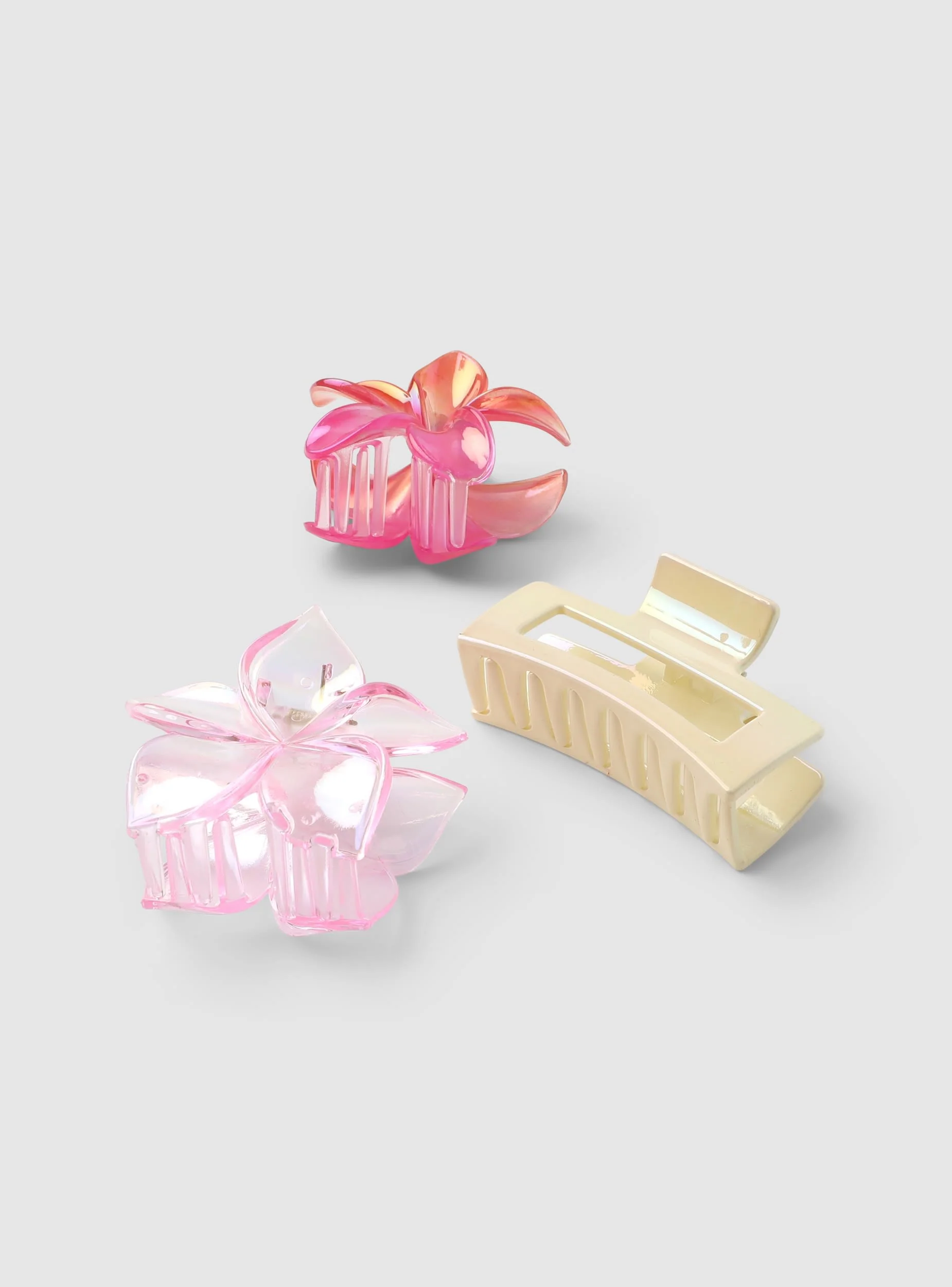 Pack 3 pinze per capelli con decori