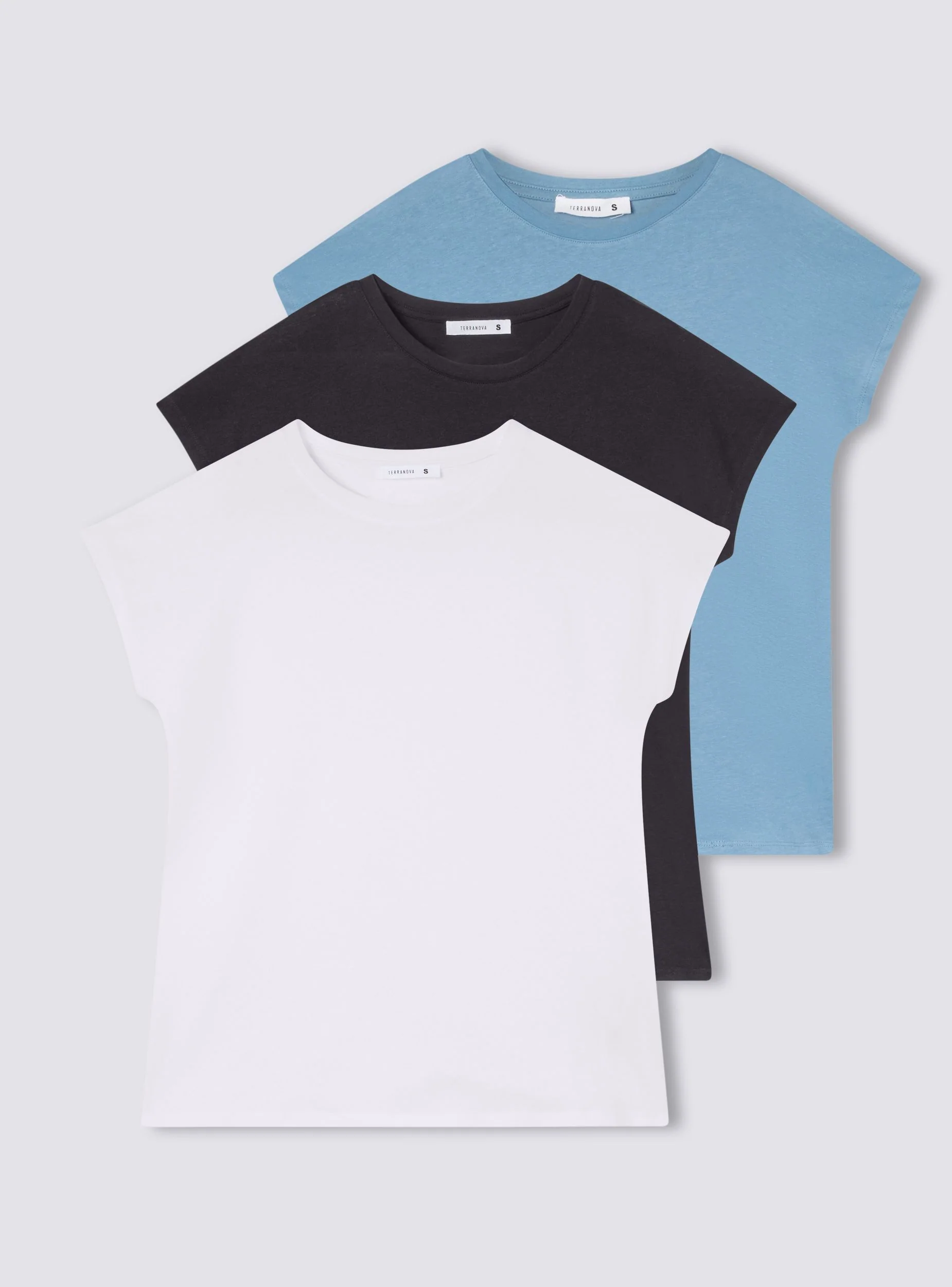 Pack 3 t-shirt ampie tinta unita - Image 5