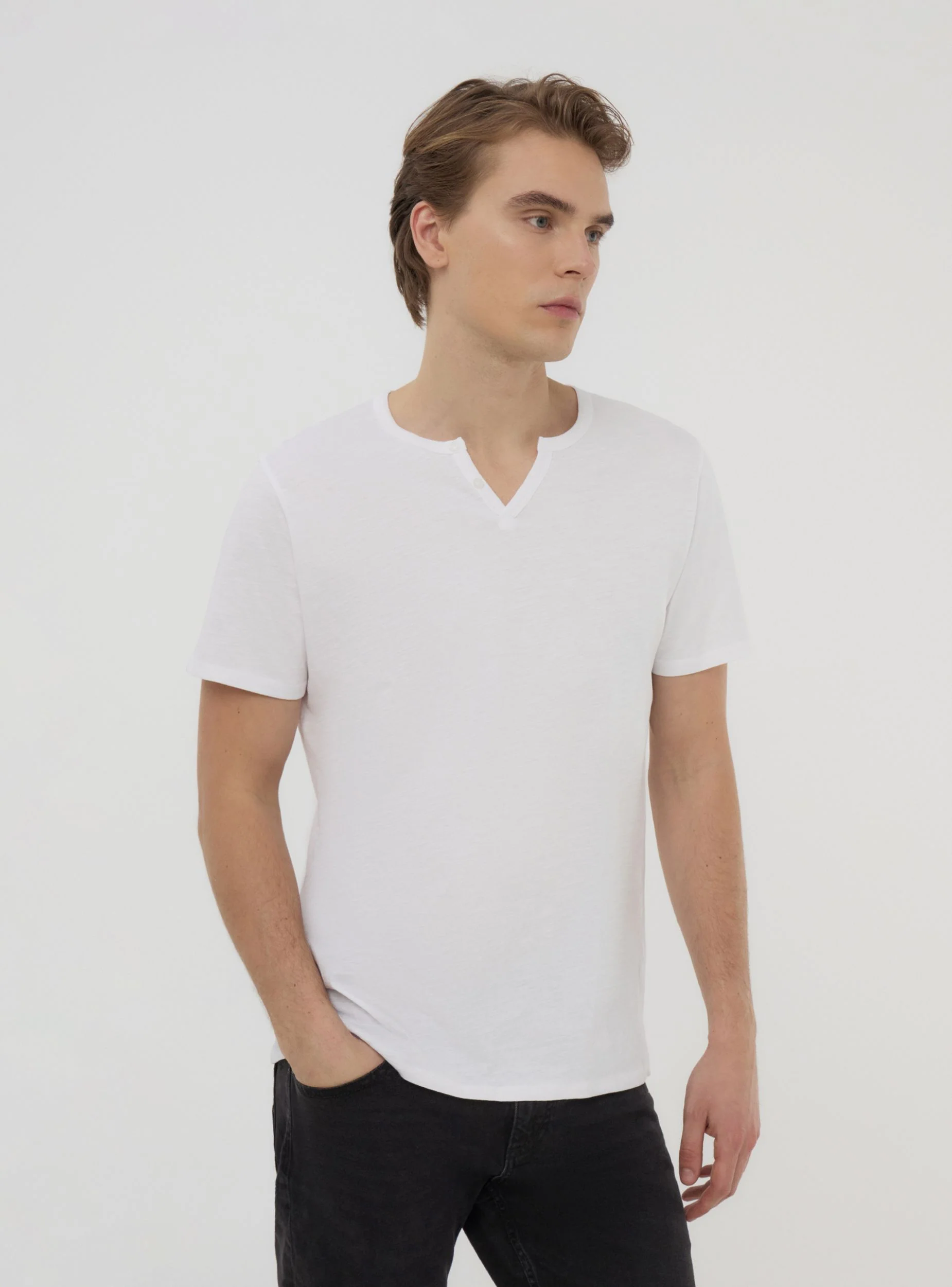 Pack 3 t-shirt serafino tessuto fiammato - Image 4