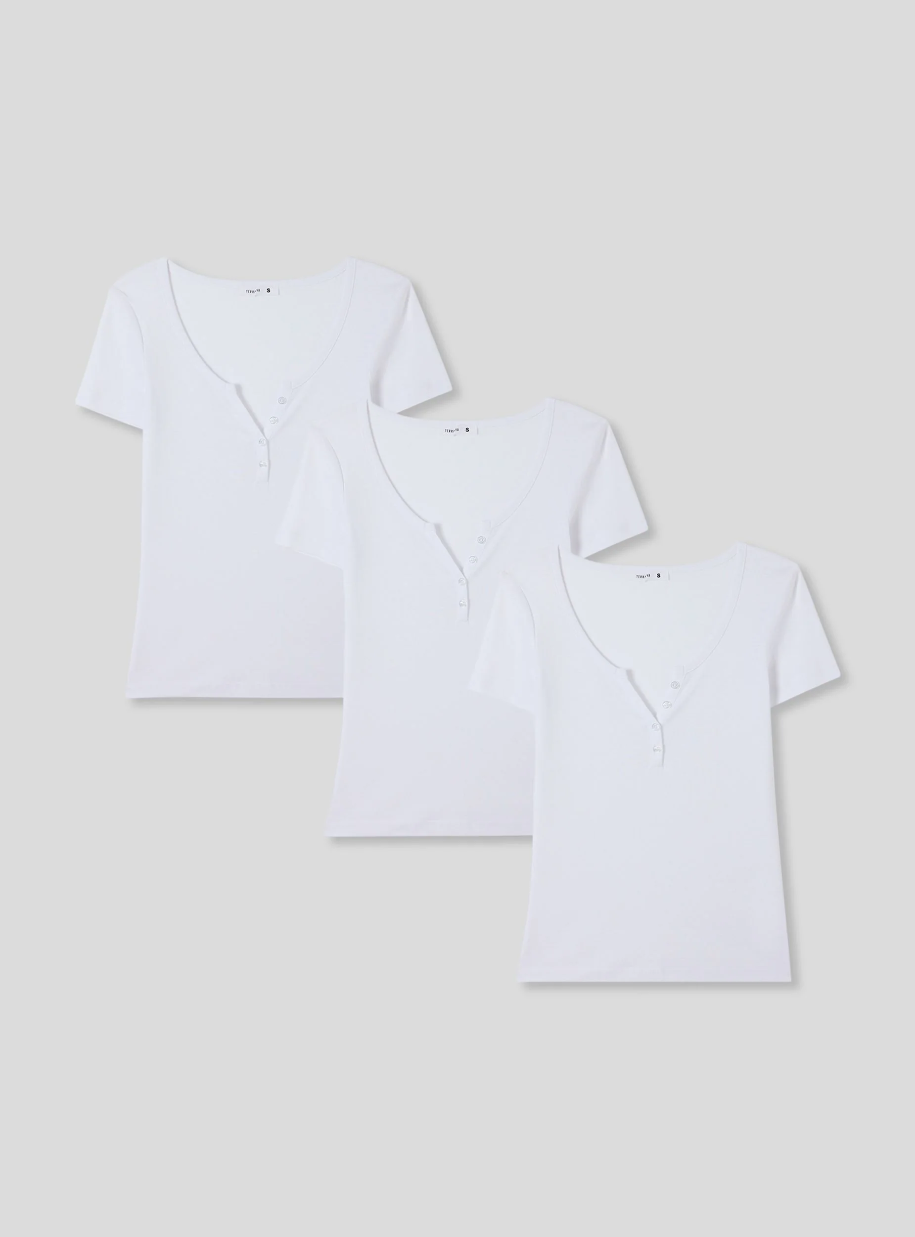 Pack 3 t-shirt serafino tinta unita - Image 4