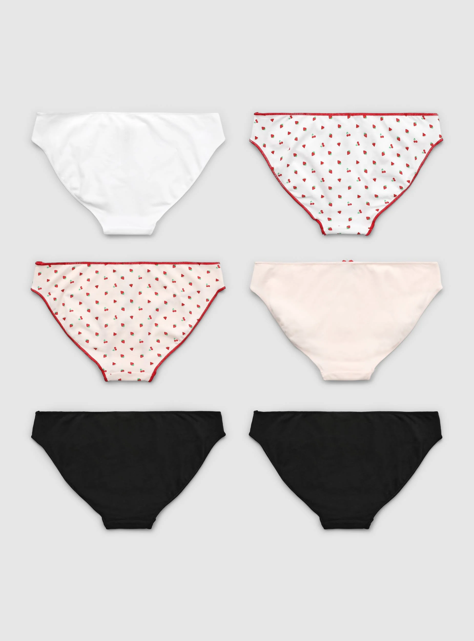 Pack 6 slip con stampa fragole