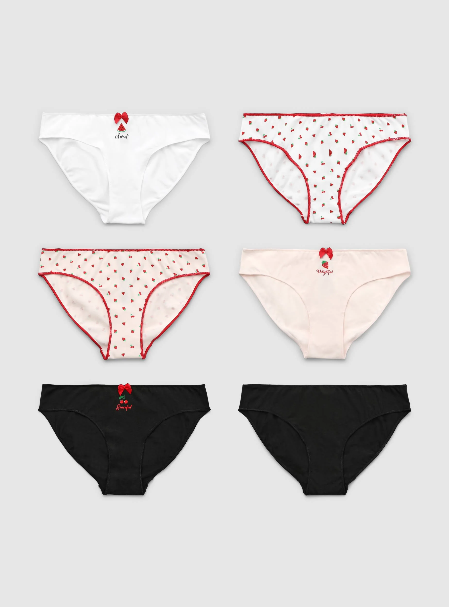 Pack 6 slip con stampa fragole - Image 2