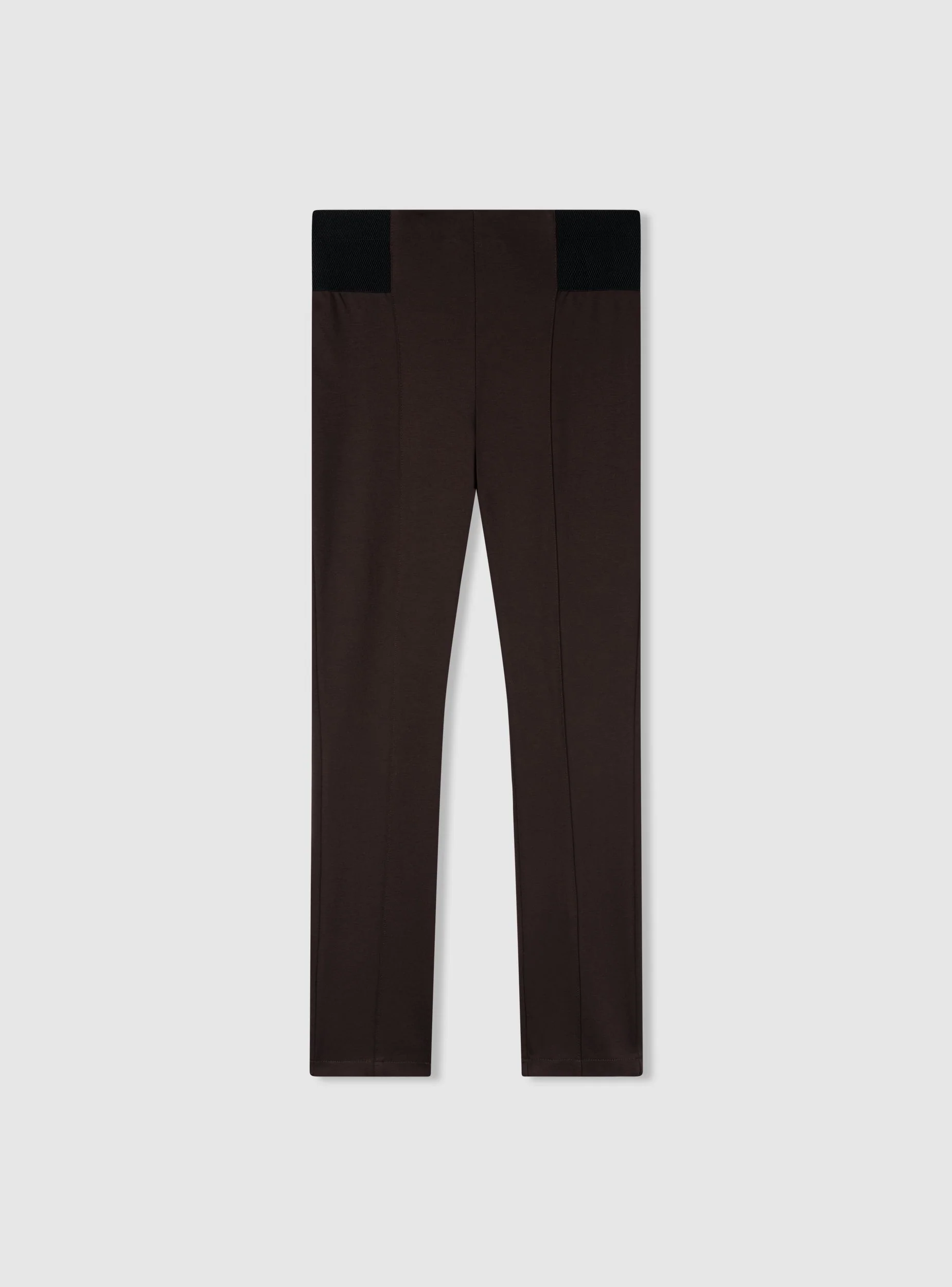 Panta-leggings tinta unita con elastico in vita - Image 5