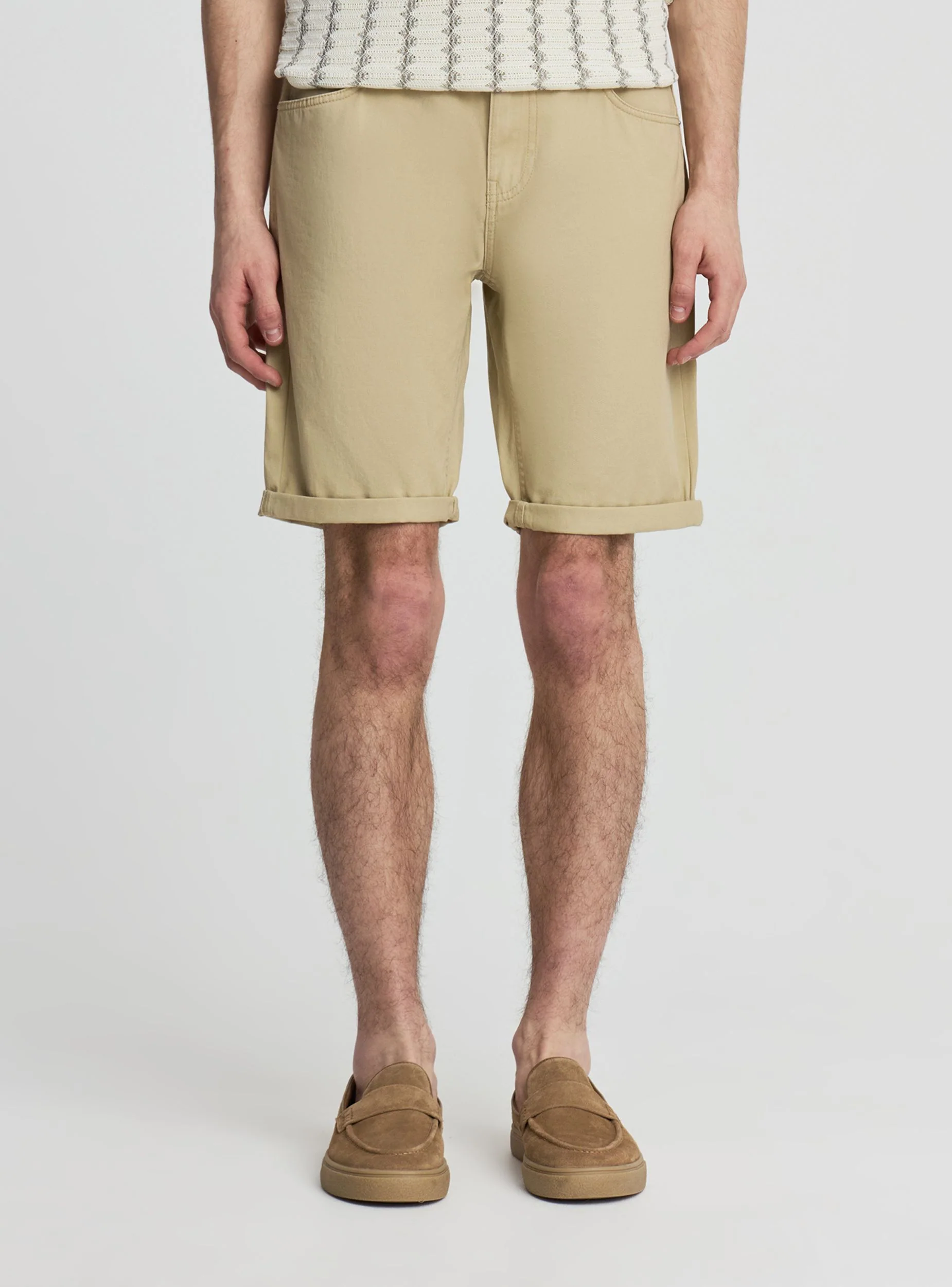 Pantaloncini a 5 tasche con risvolto