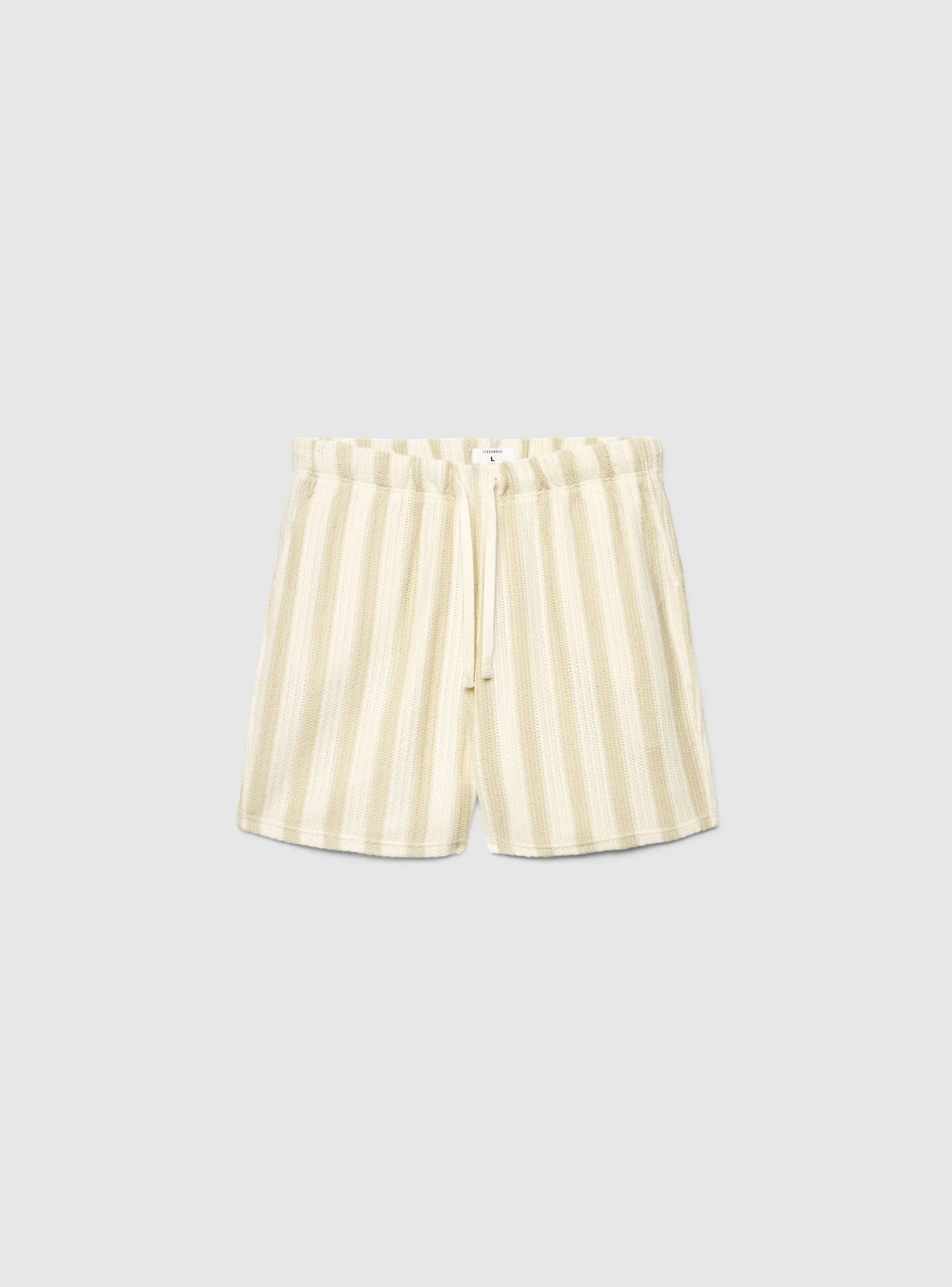 Pantaloncini a righe in crochet con coulisse - Image 5