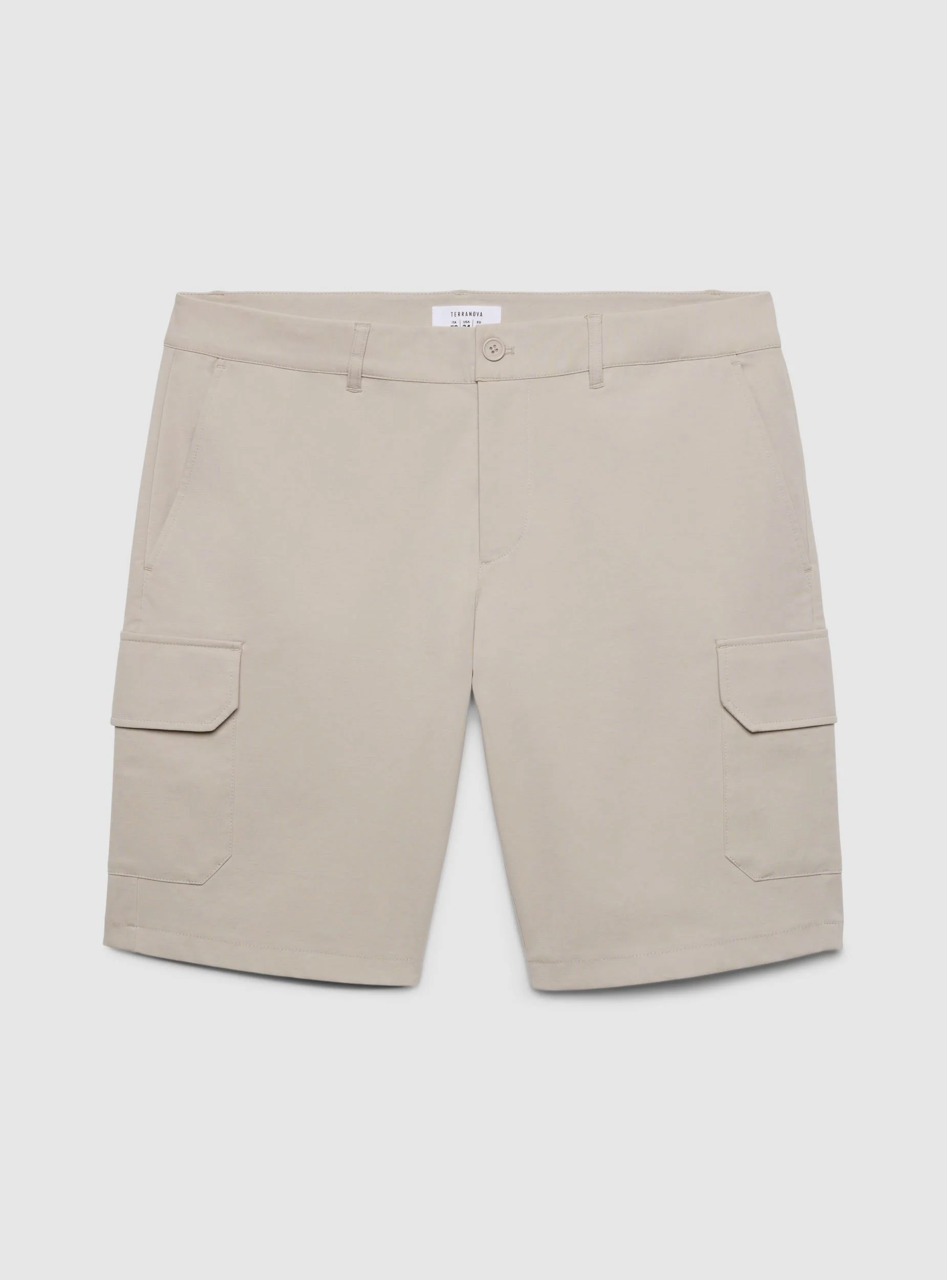 Pantaloncini cargo a tinta unita - Image 5